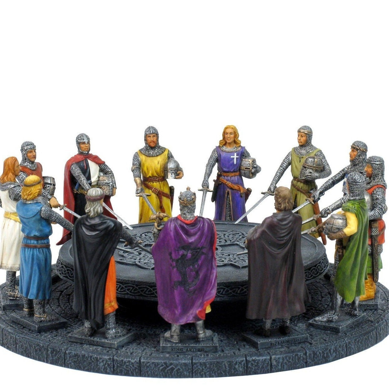 King Arthur with 12 Knights of the Round Table Statue