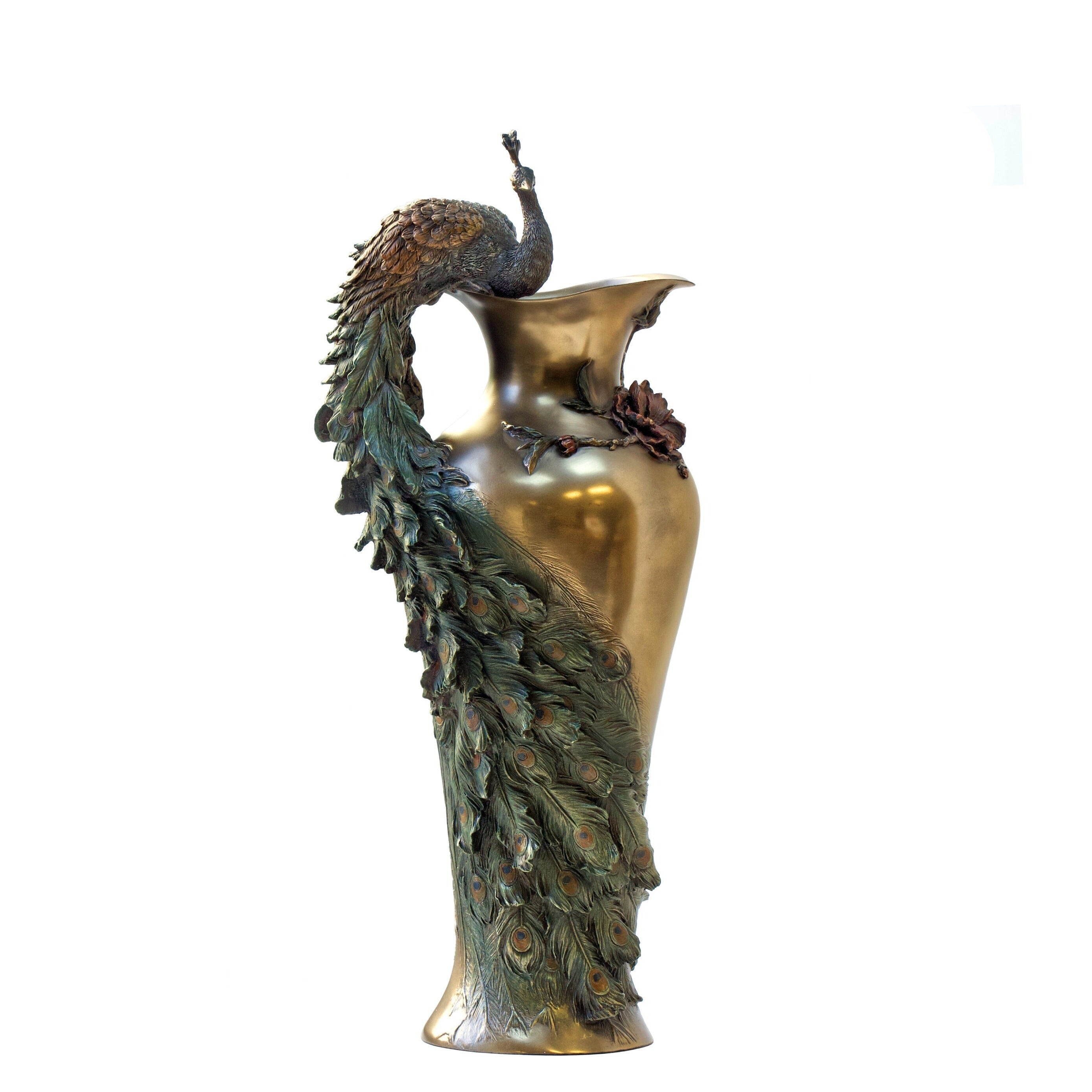 16.93 Art nouveau Peacock Vase