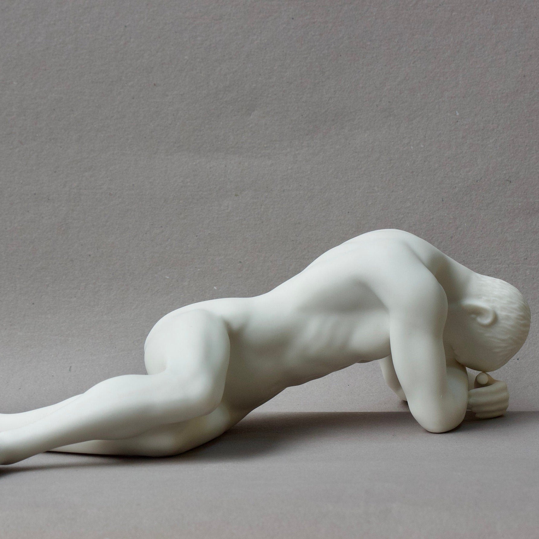 Nude Male Fine matt Porcelain Sculpture