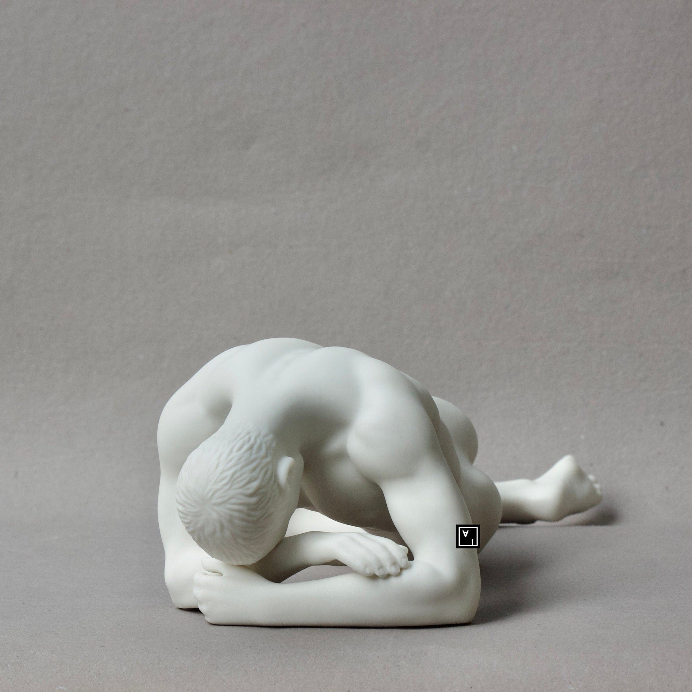 Nude Male Fine matt Porcelain Sculpture