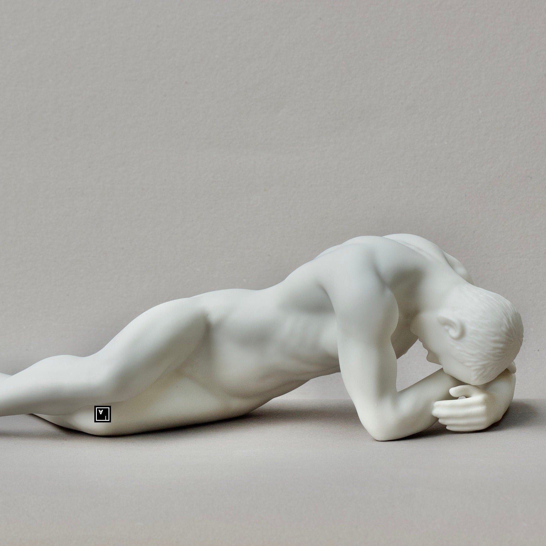 Nude Male Fine matt Porcelain Sculpture