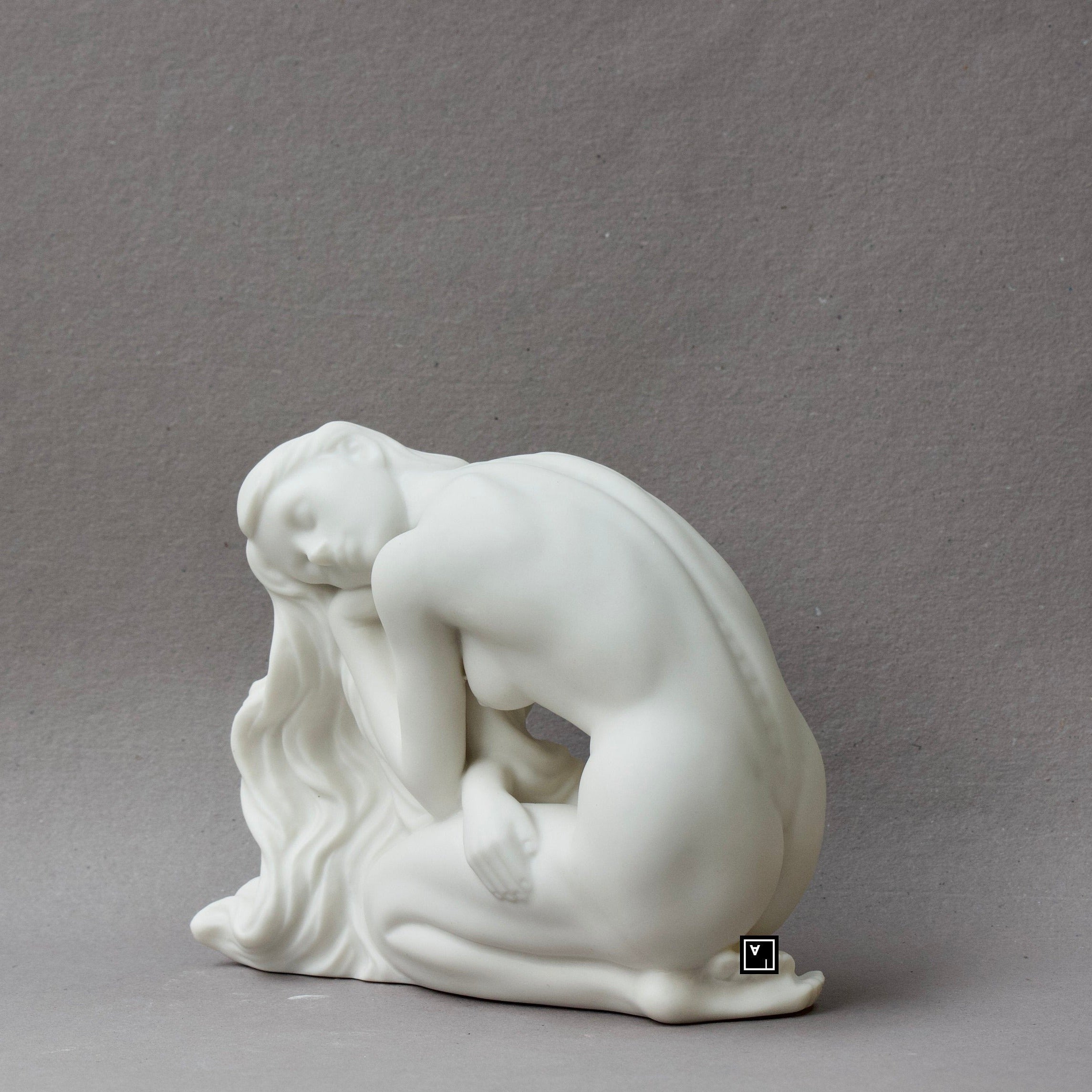Fine Porcelain Nude Woman Sculpture, Matt Finish