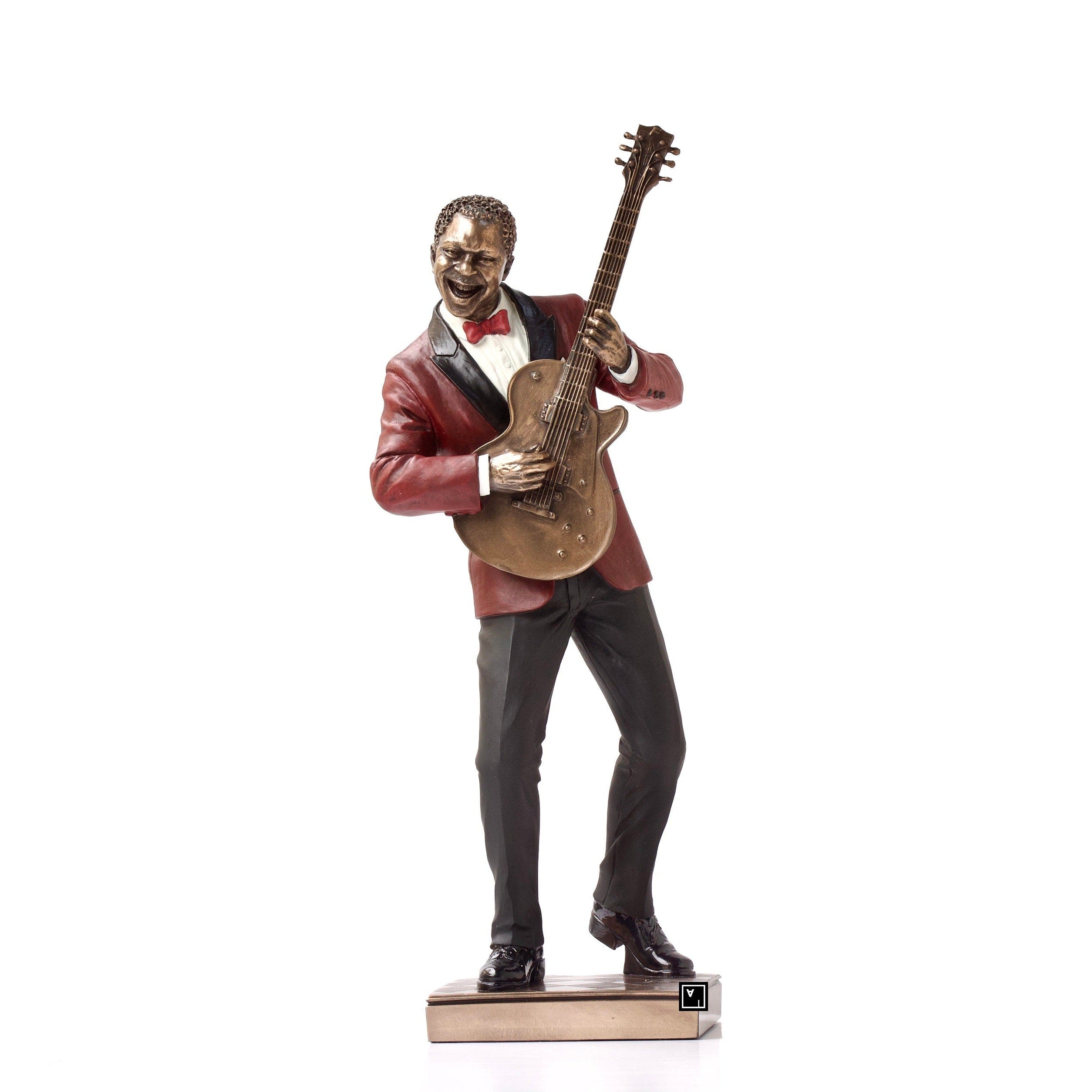 12.59 Inches Jazz Guitarist Statue.