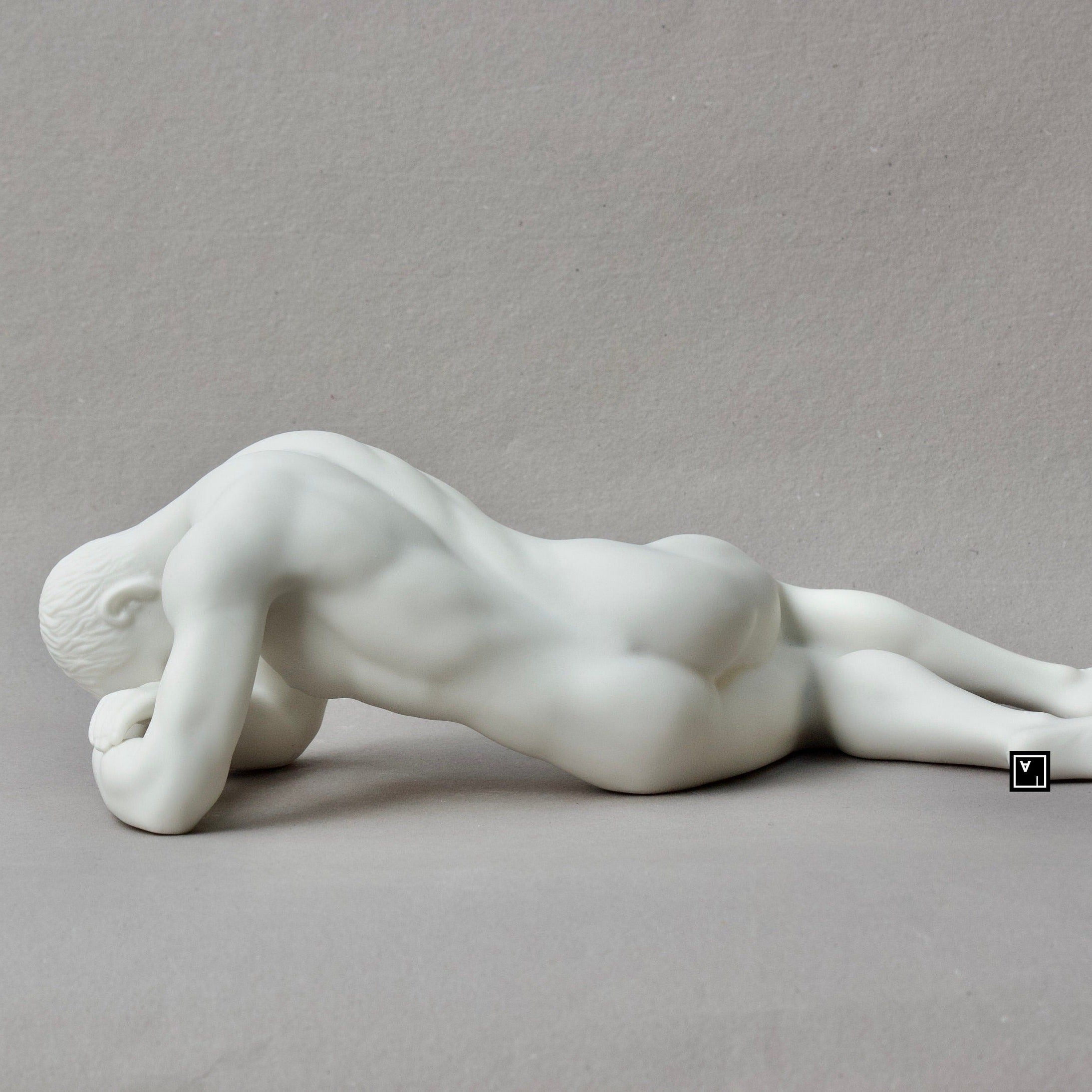 Nude Male Fine matt Porcelain Sculpture