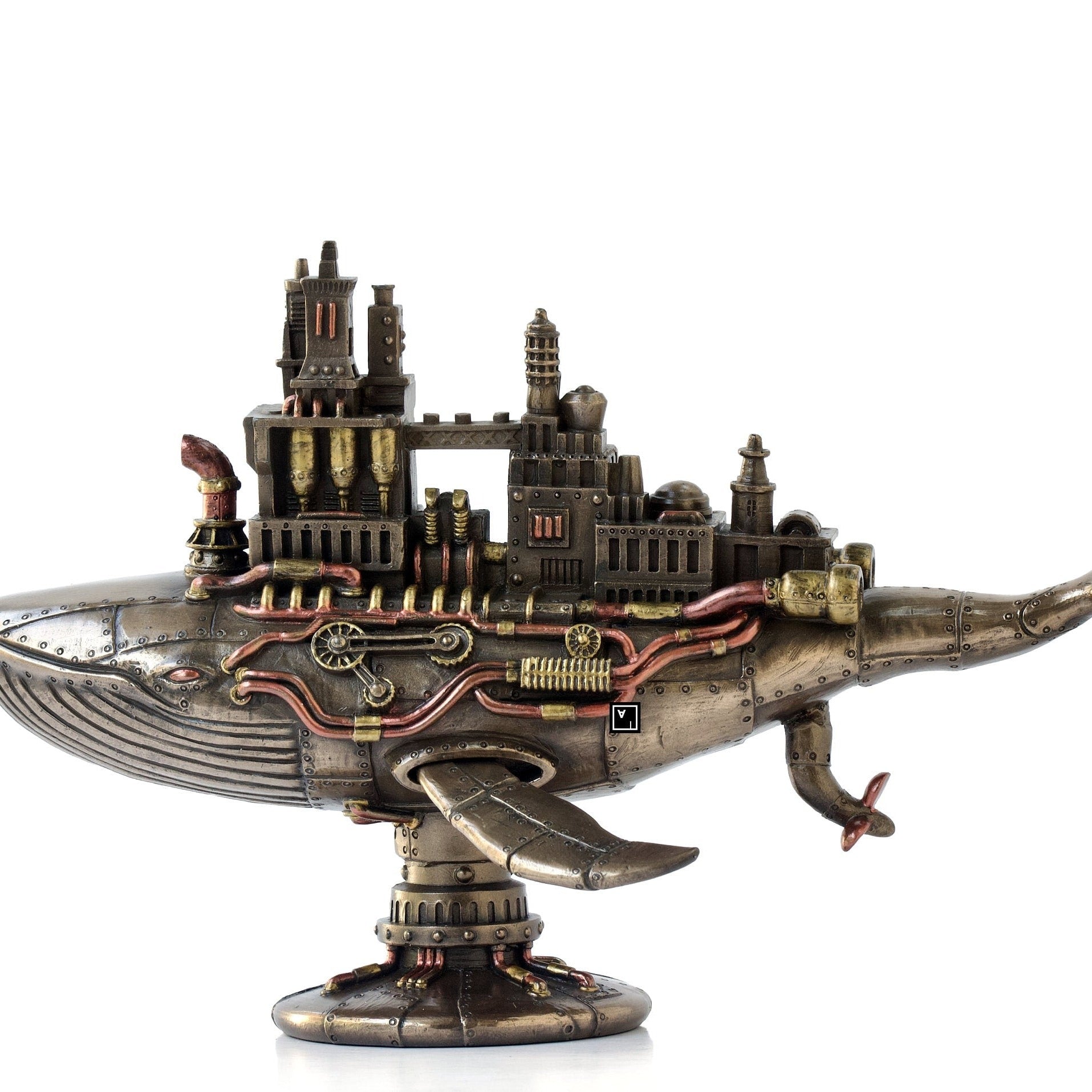Steampunk Galactic Ship Whale Statue