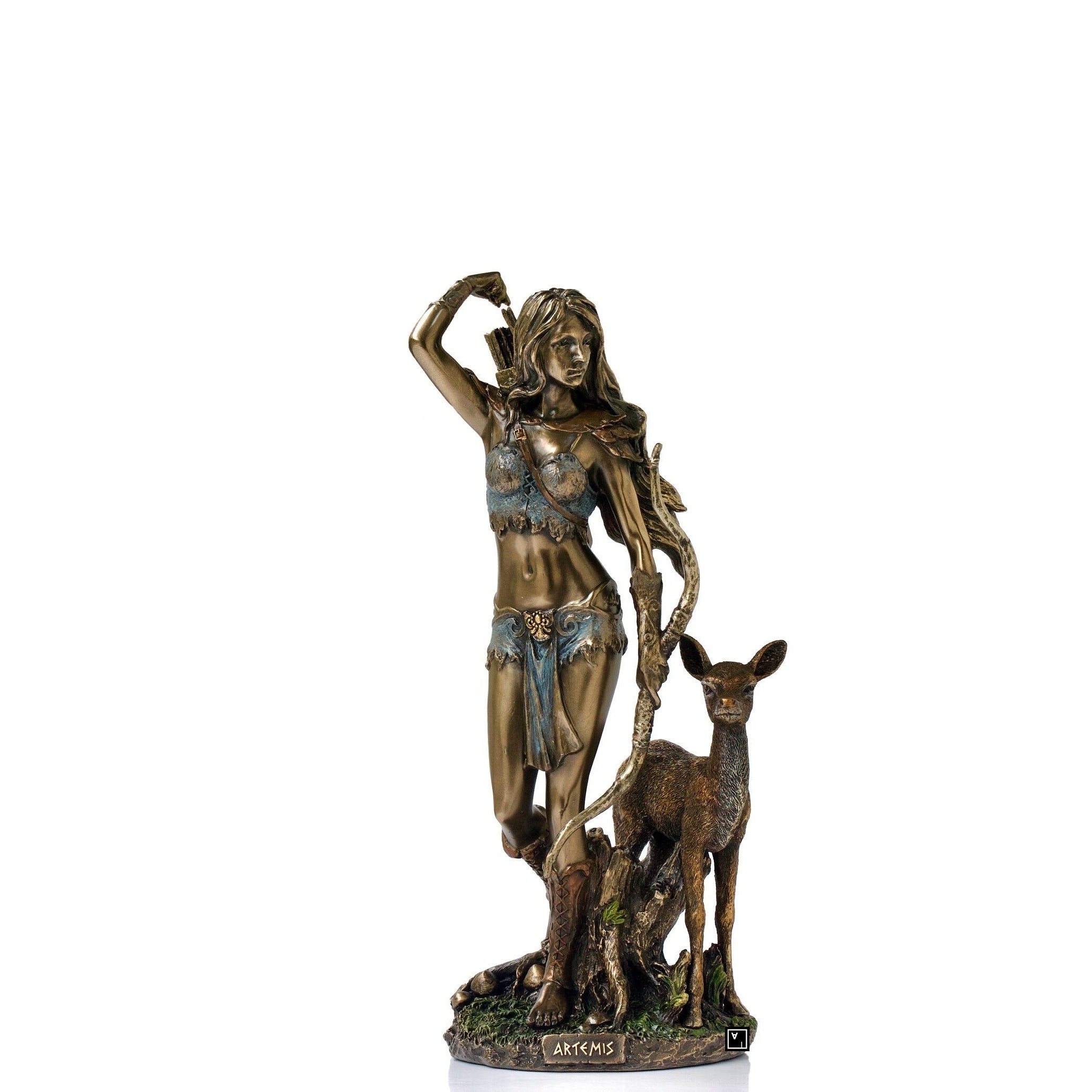 Artemis Statue Figurine 24.5 cm Bronzed Statue
