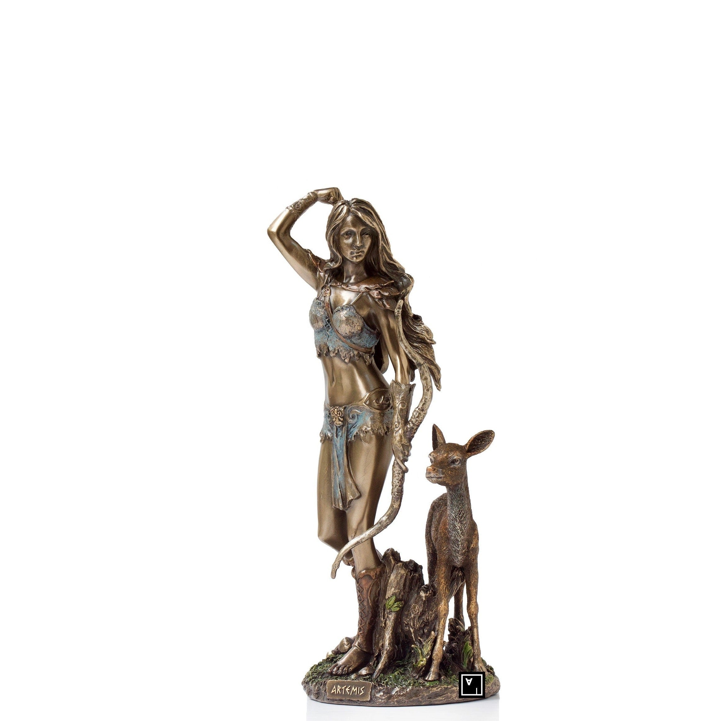 Artemis Statue Figurine 24.5 cm Bronzed Statue
