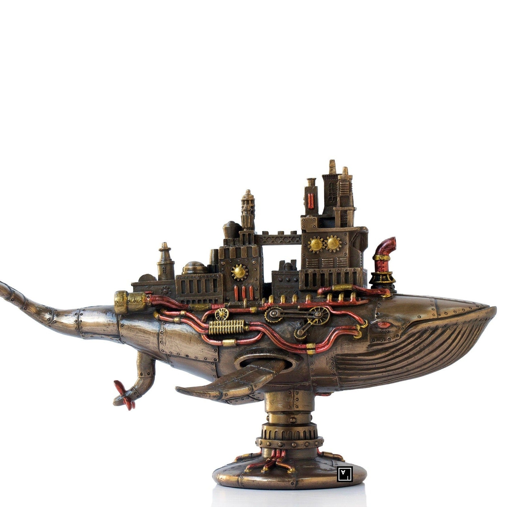 Steampunk Galactic Ship Whale Statue