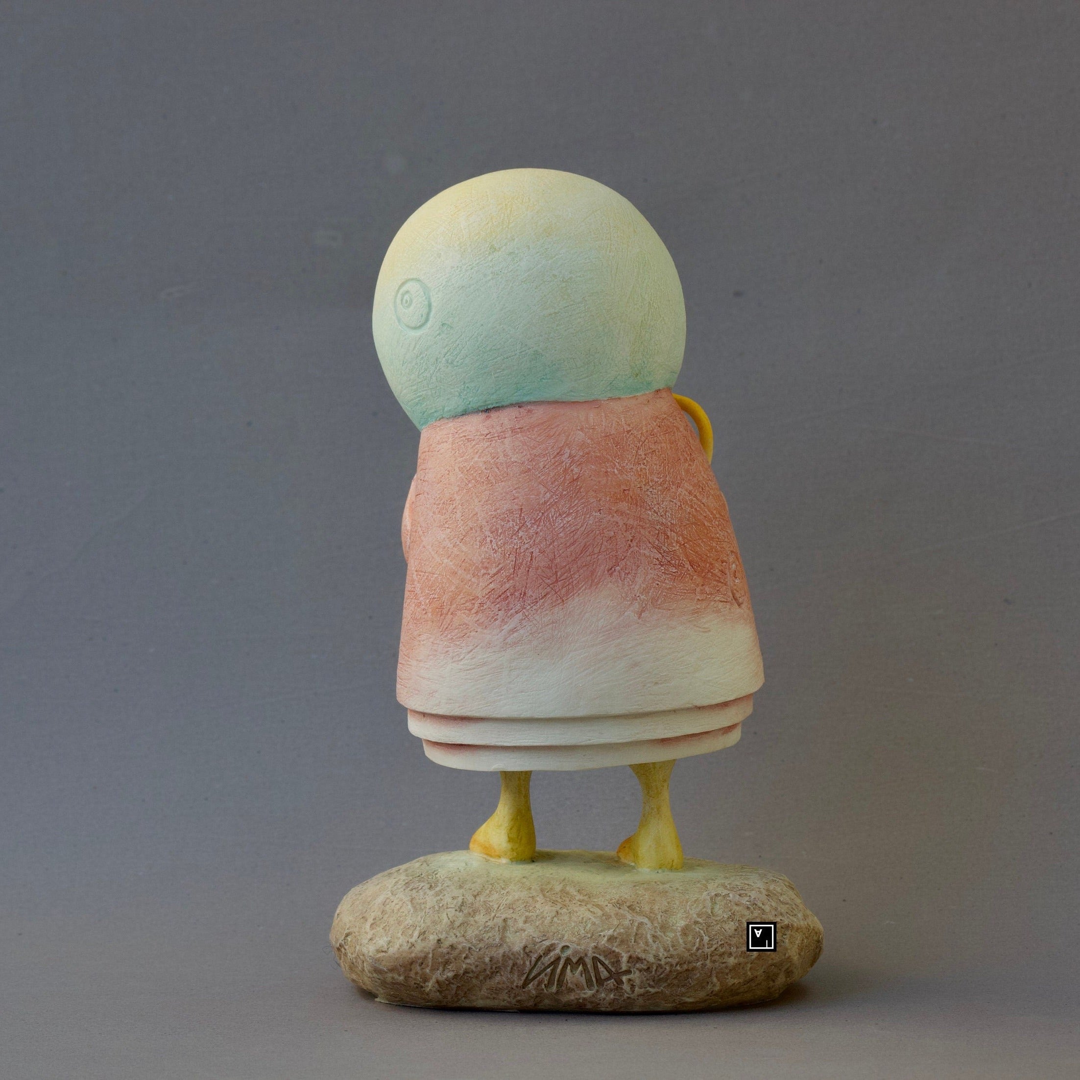 Handmade Resin Child Doll Sculpture: "Child at Heart" Figurine