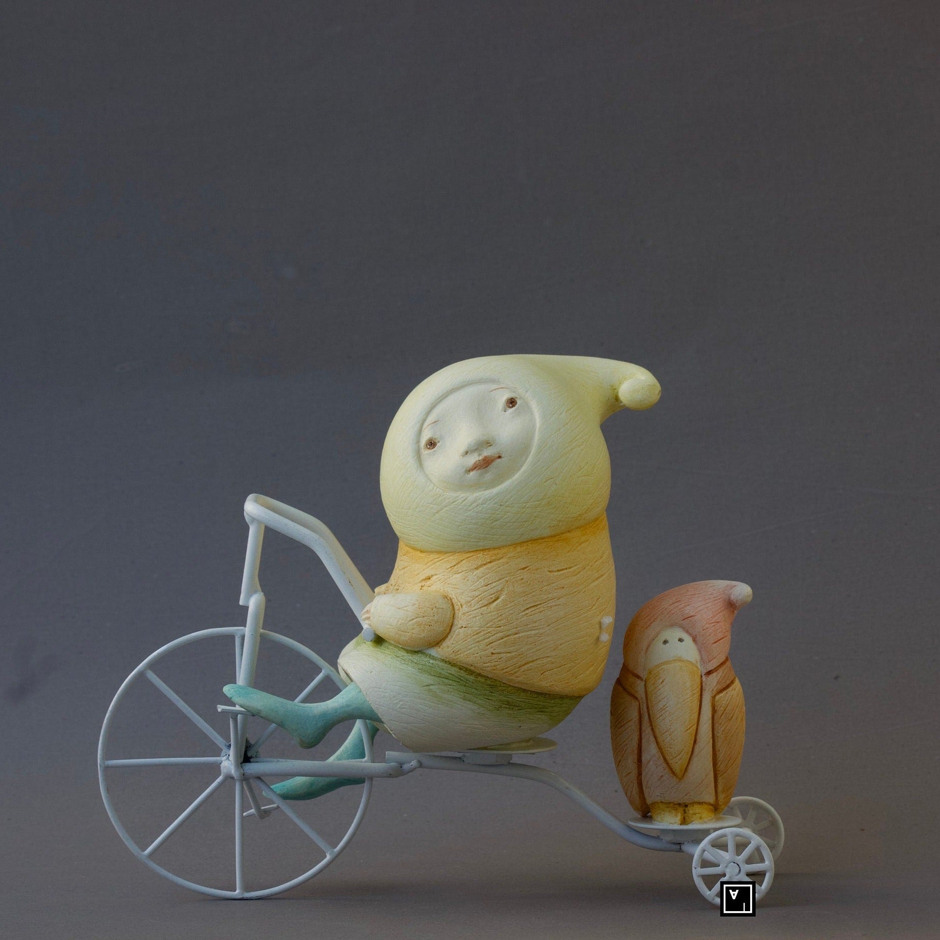 Ima Naroditskaya Art Doll Figurine: Child on Tricycle
