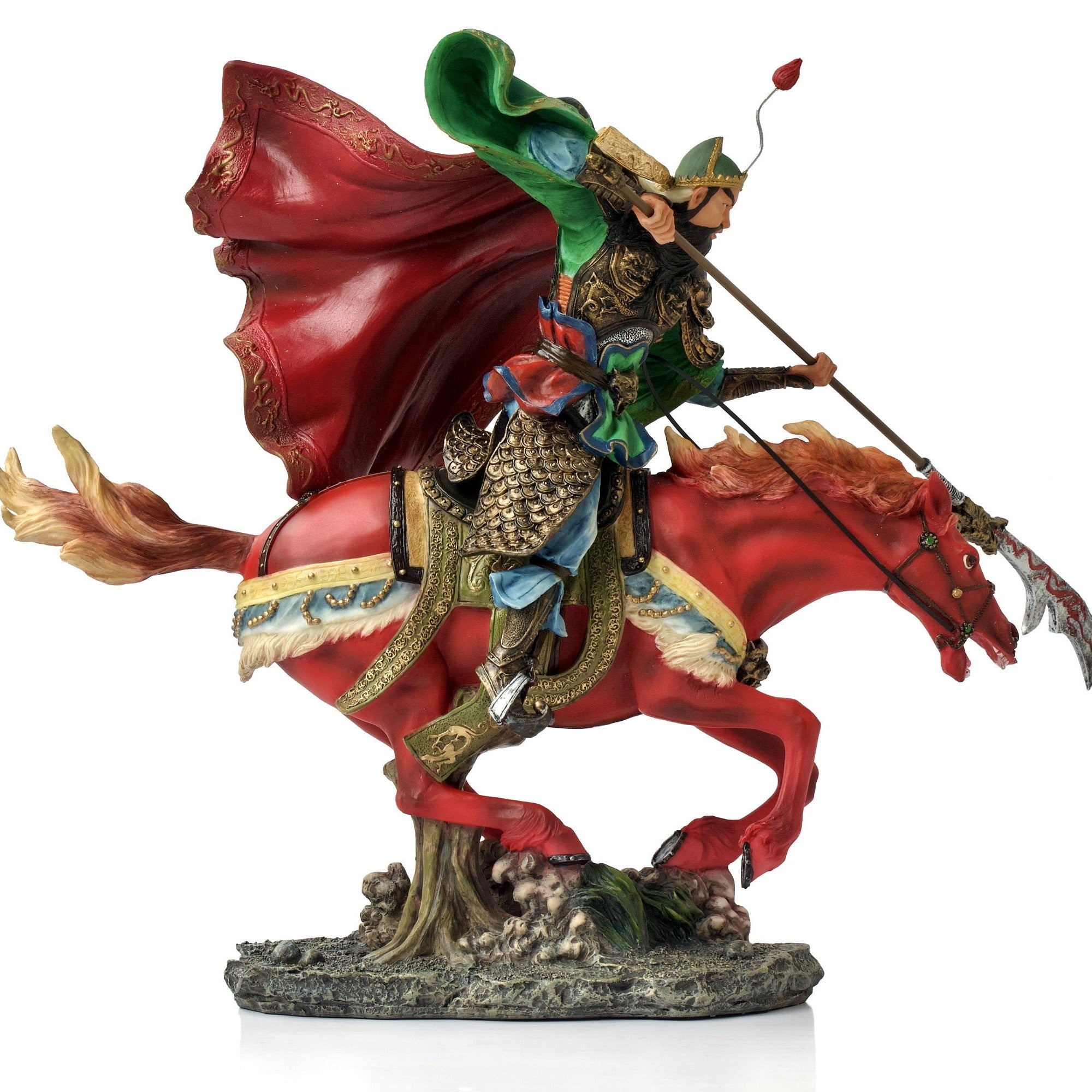 Guan Yu Cold Cast Resin Statue: Romance of The Three Kingdoms Decor