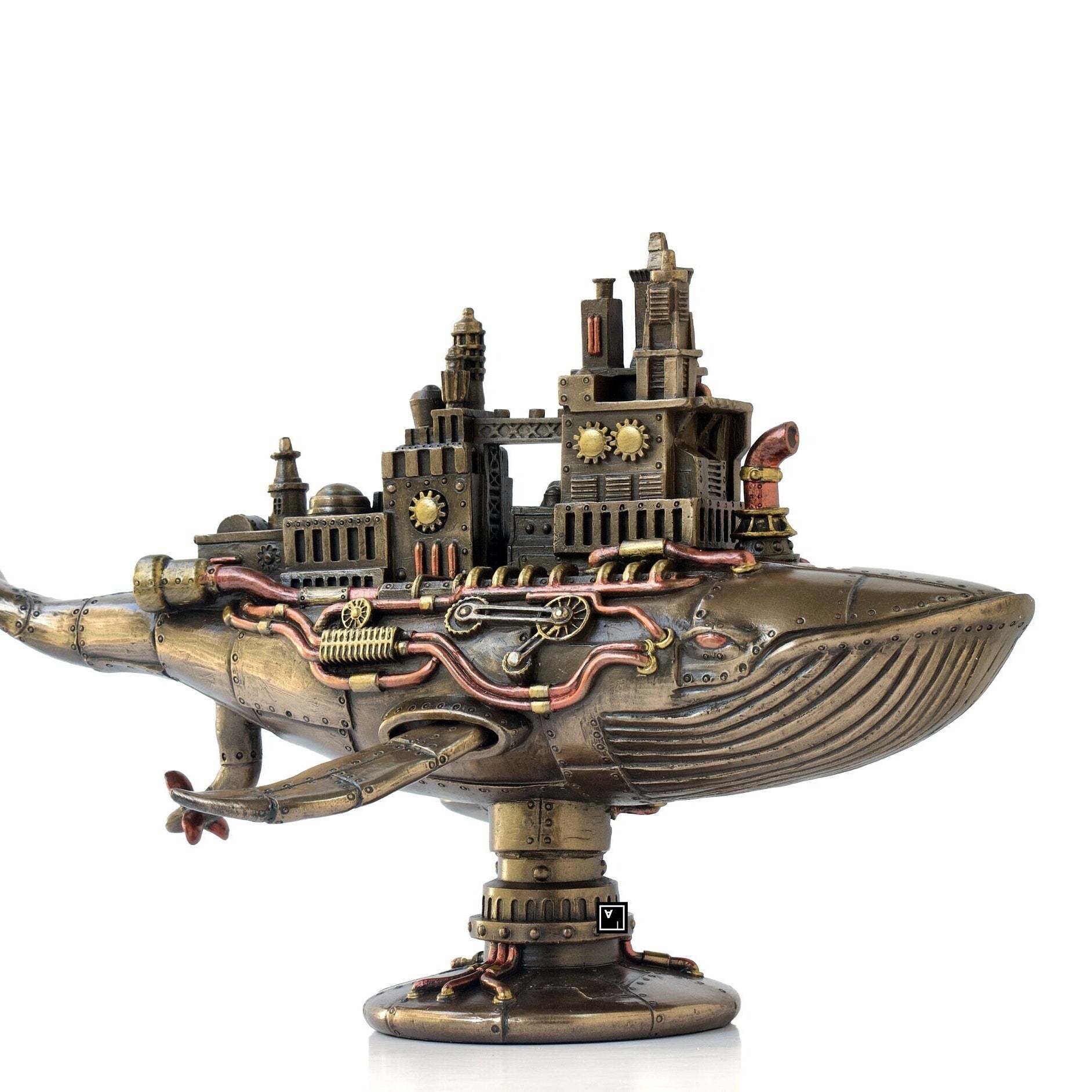 Steampunk Galactic Ship Whale Statue