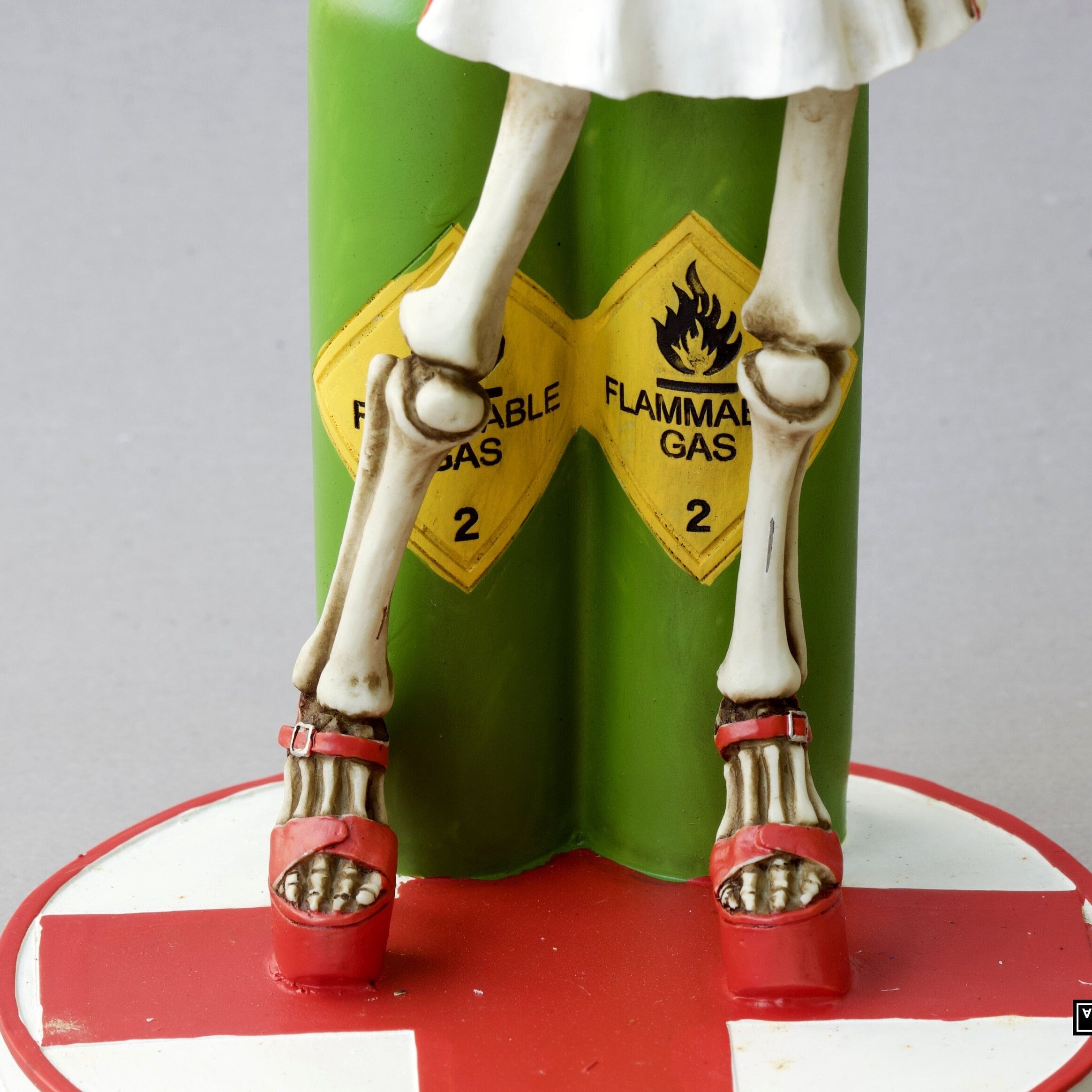 Skeleton Nurse Statue | Polyresin Sculpture, Macabre Decoration