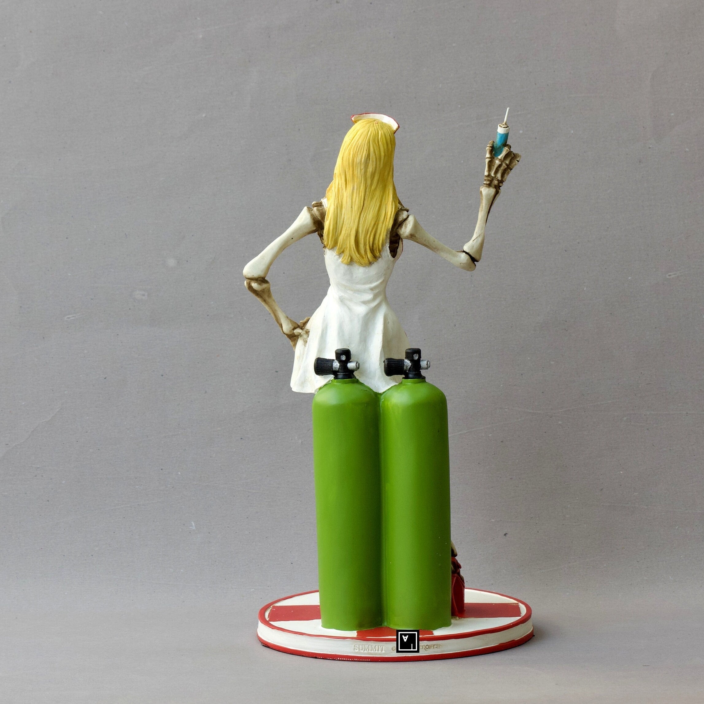 Skeleton Nurse Statue | Polyresin Sculpture, Macabre Decoration