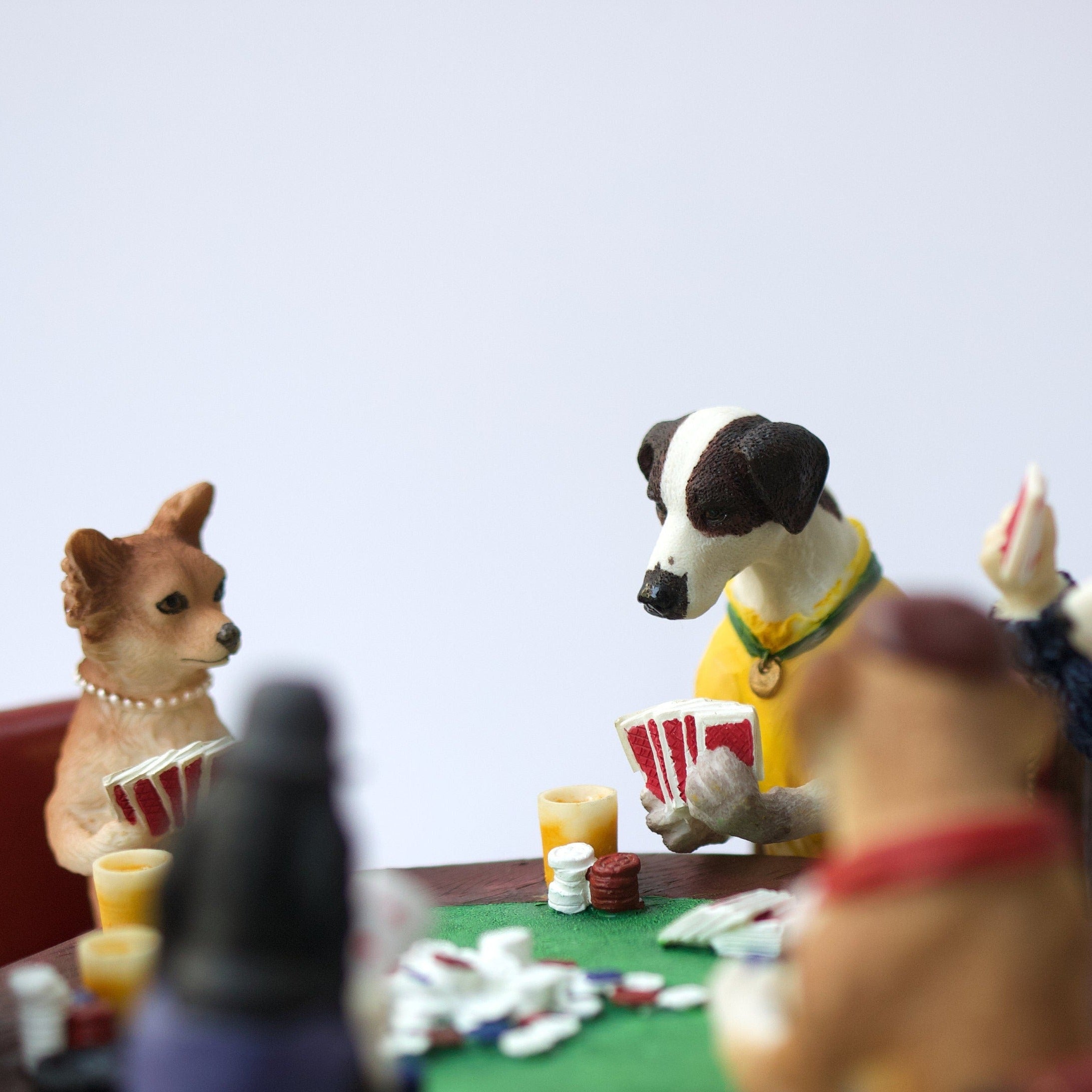 Dogs Playing Poker Figurine: Cold Cast Resin Statue