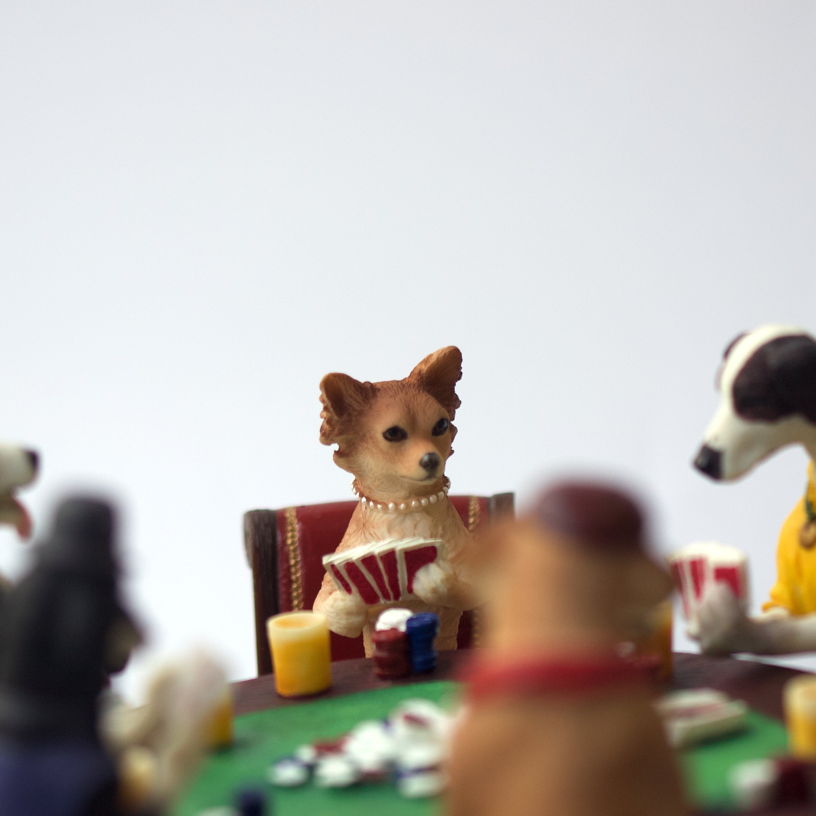 Dogs Playing Poker Figurine: Cold Cast Resin Statue