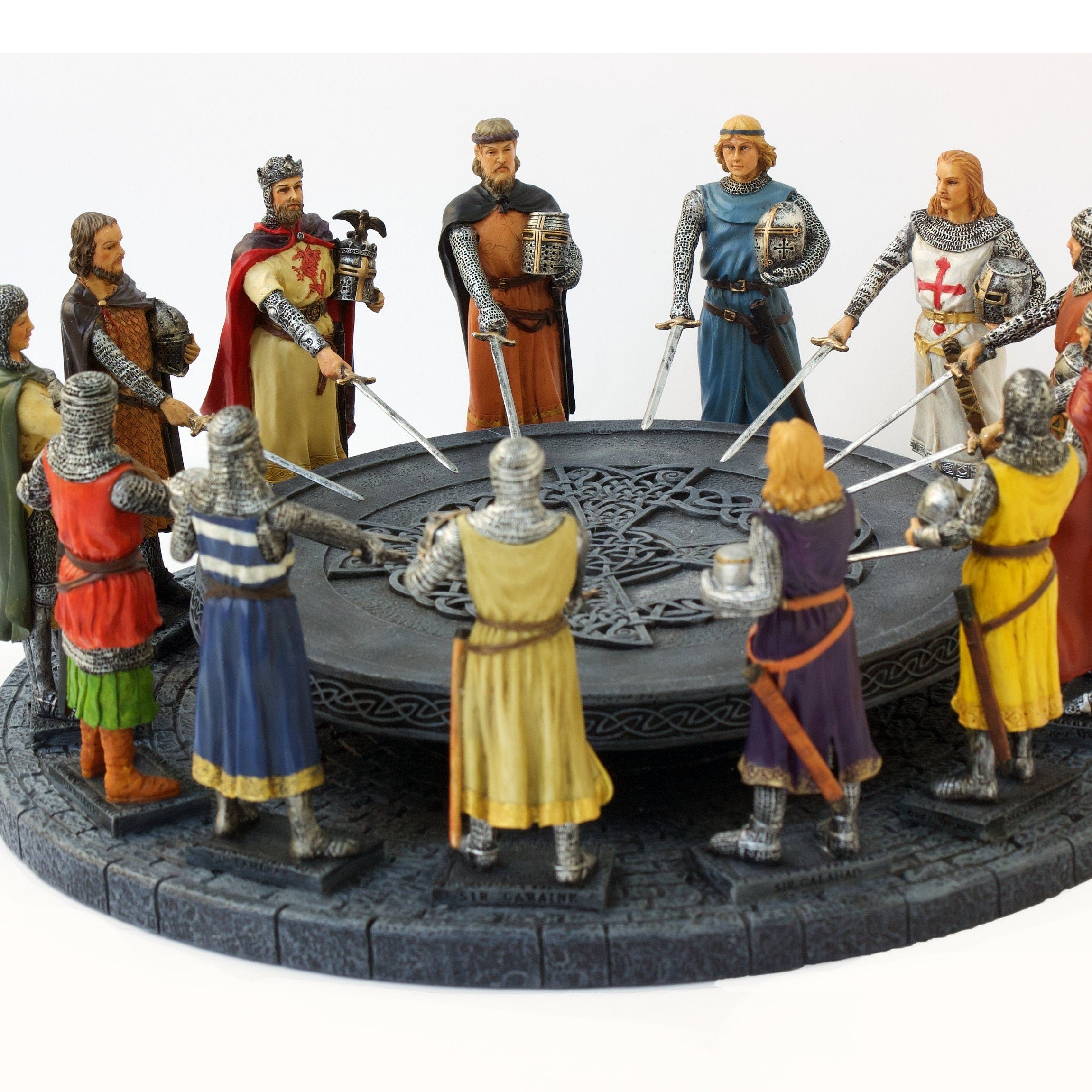 King Arthur with 12 Knights of the Round Table Statue