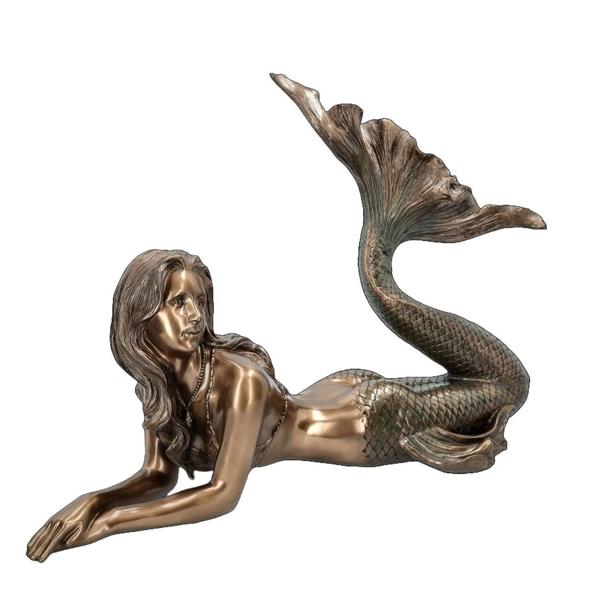 Large Lying Mermaid Statue