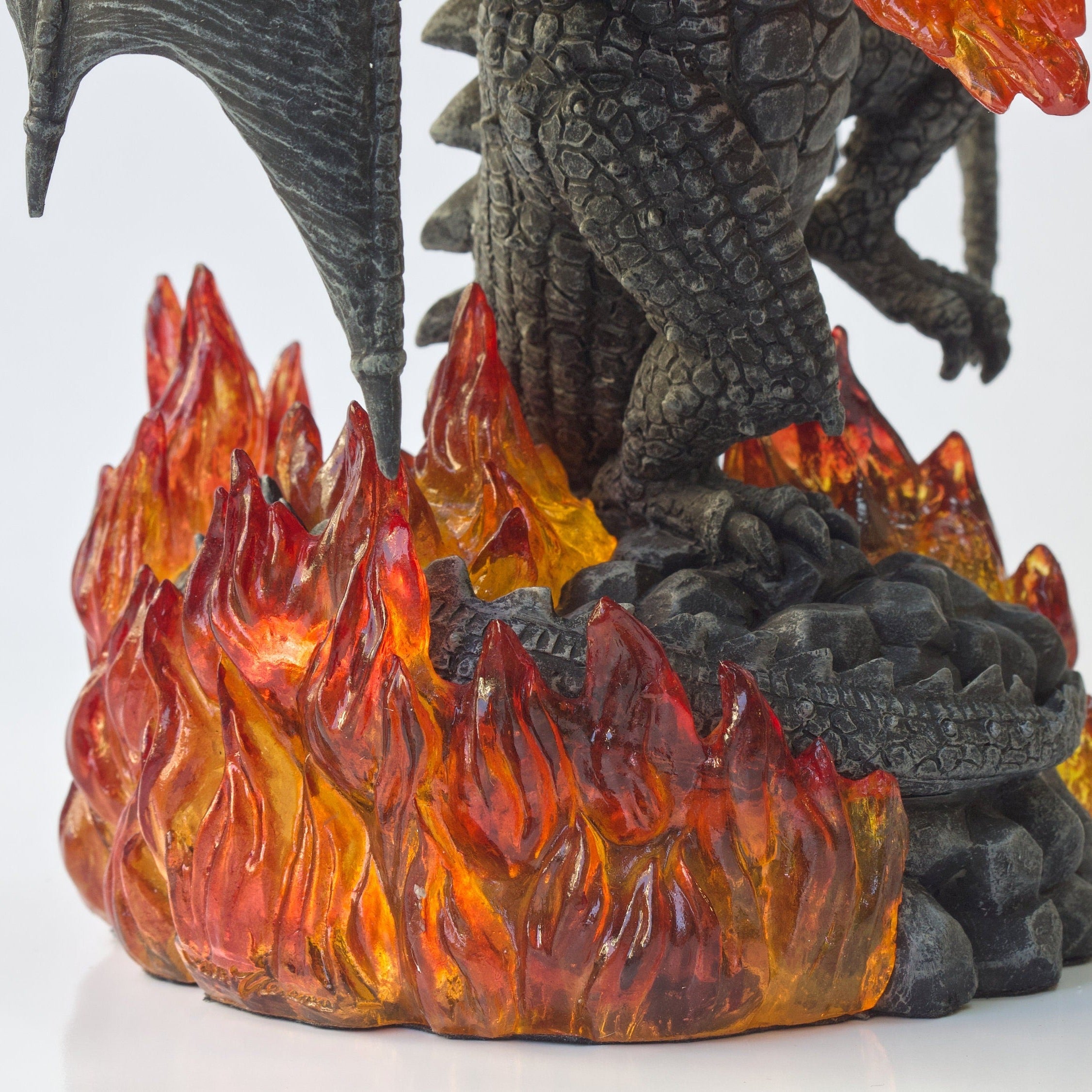 Fire Breathing Dragon Sculpture. Fantasy Dragon Figurine