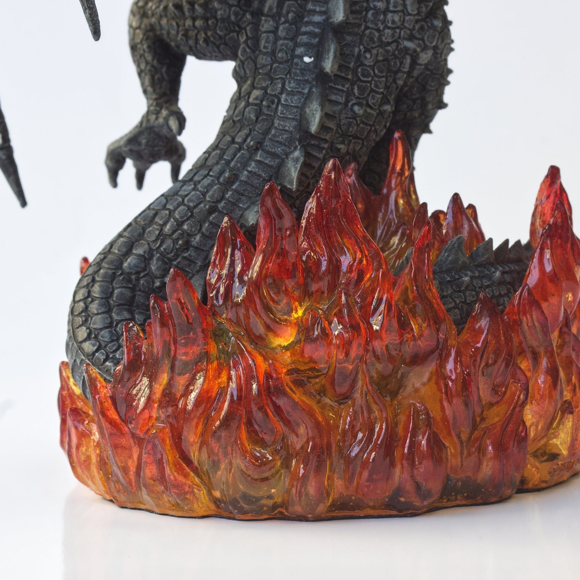 Fire Breathing Dragon Sculpture. Fantasy Dragon Figurine