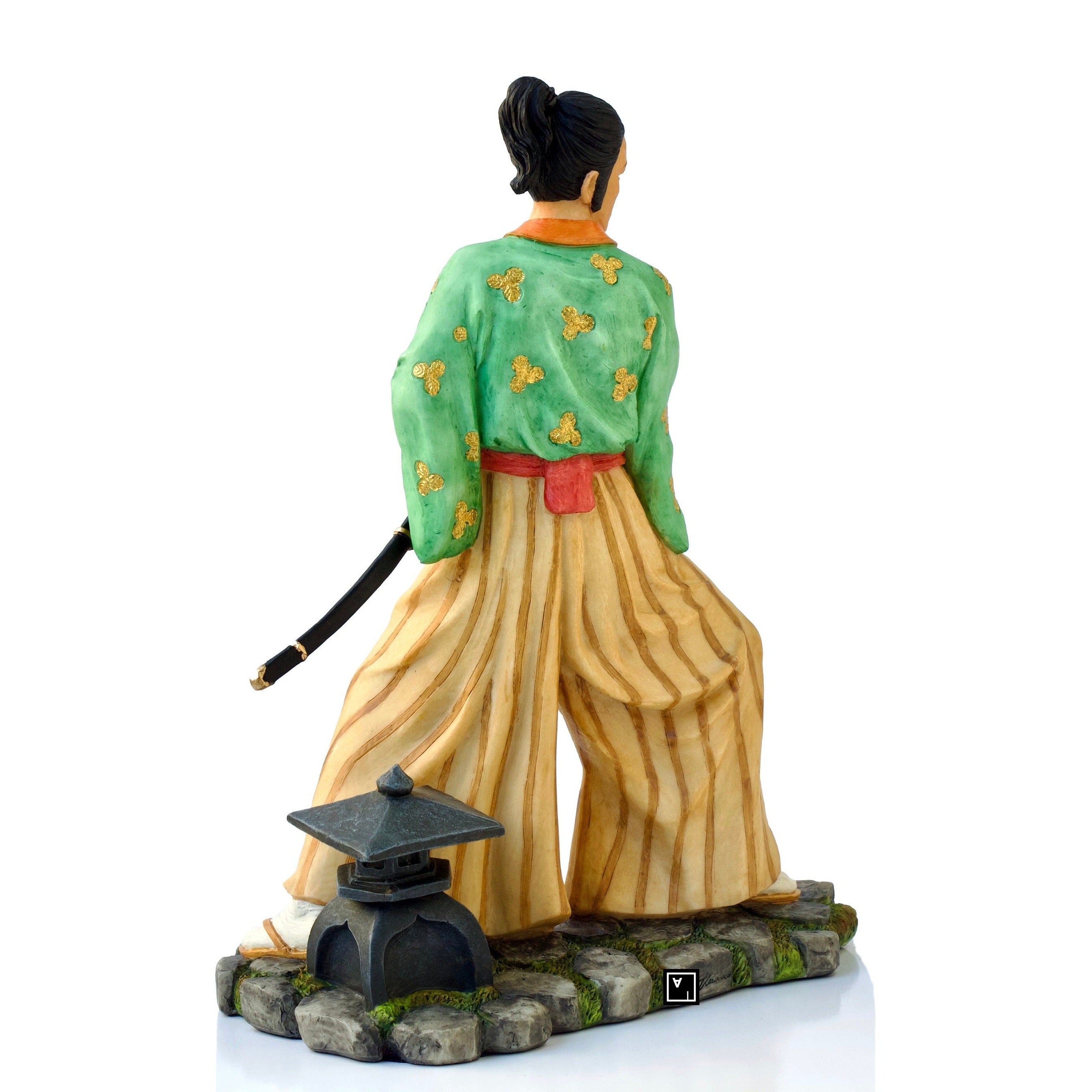 Samurai with sword Statue.Samurai Figurine.