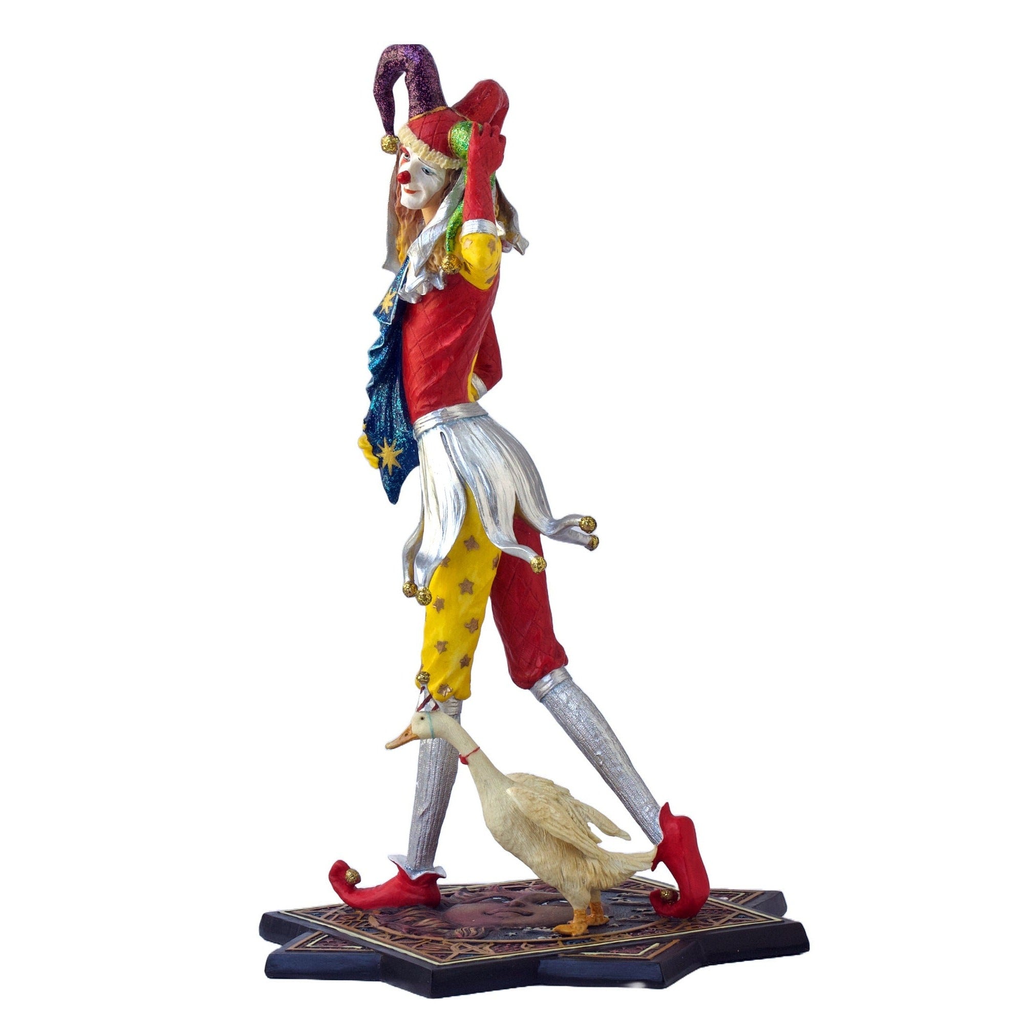 Jester Clown with Duck Figurine - Veronese Design