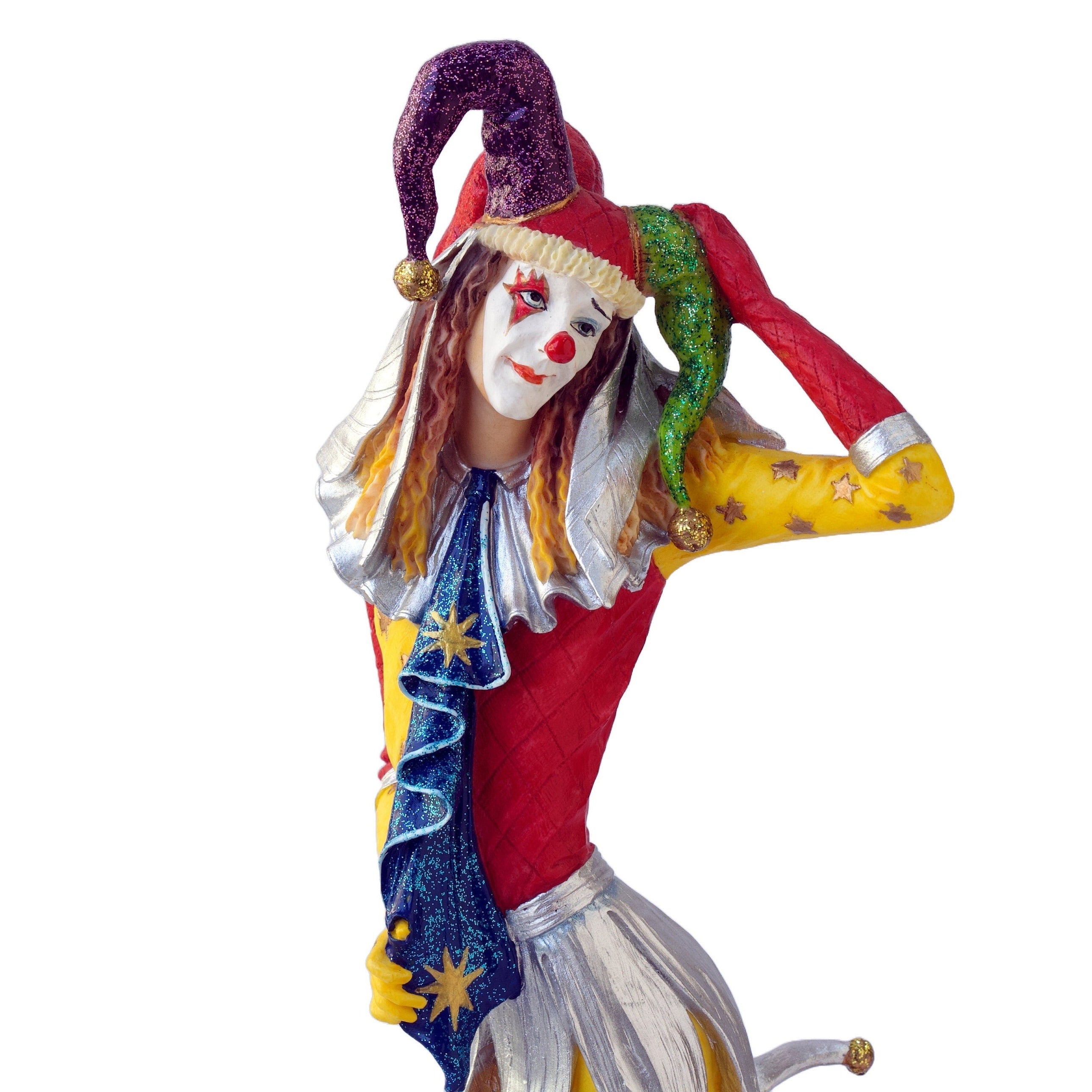 Jester Clown with Duck Figurine - Veronese Design