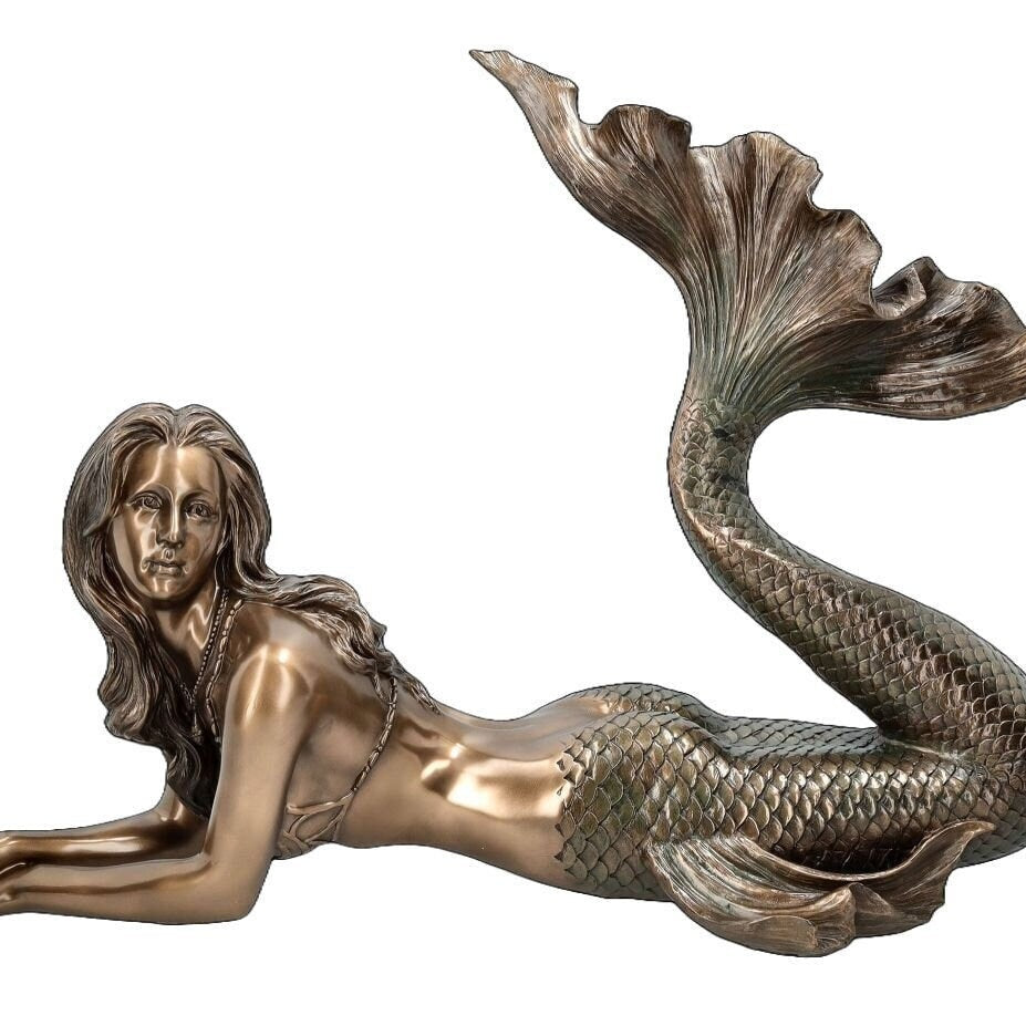 Large Lying Mermaid Statue
