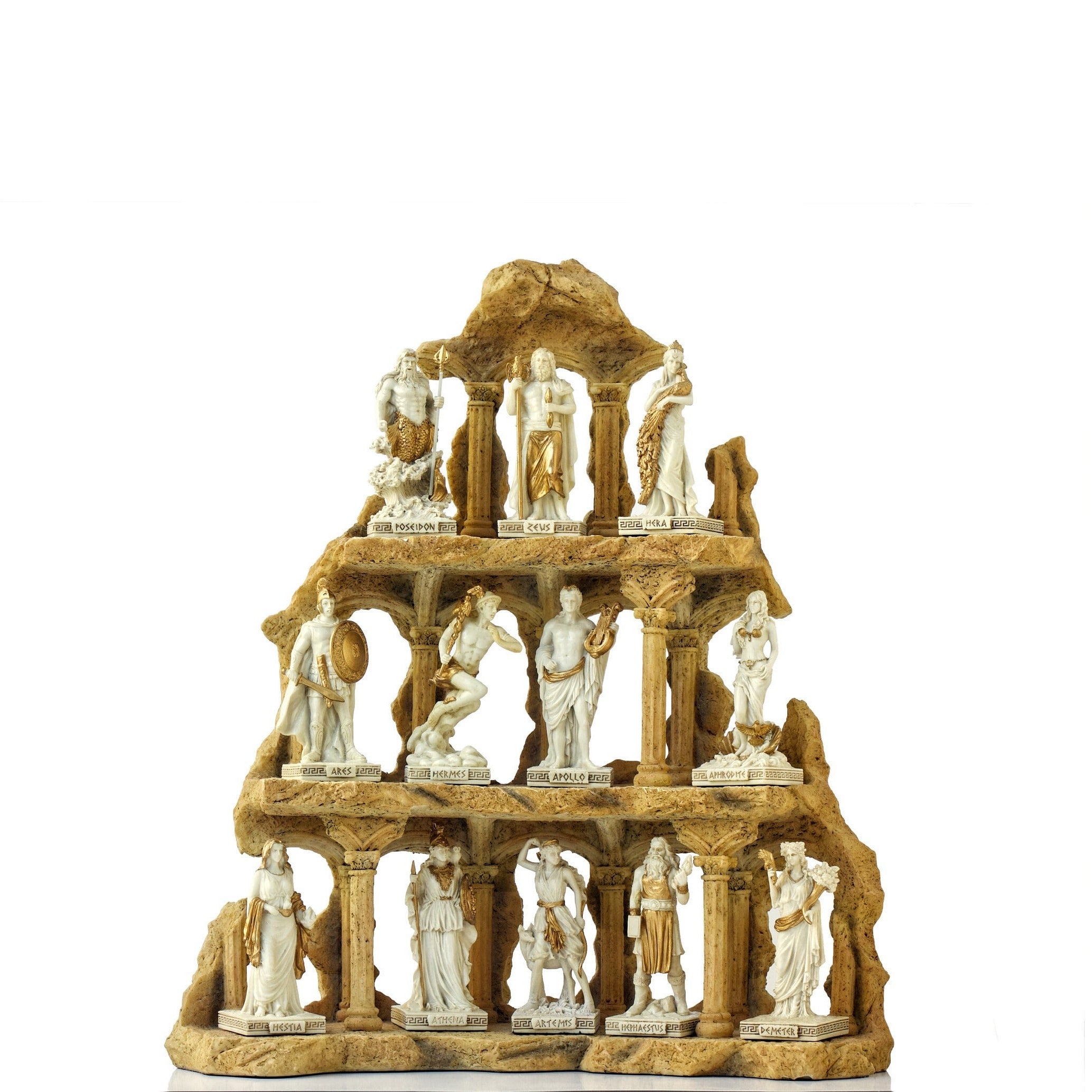 Twelve Olympians Greek Gods Statue Figurine with Display Stand