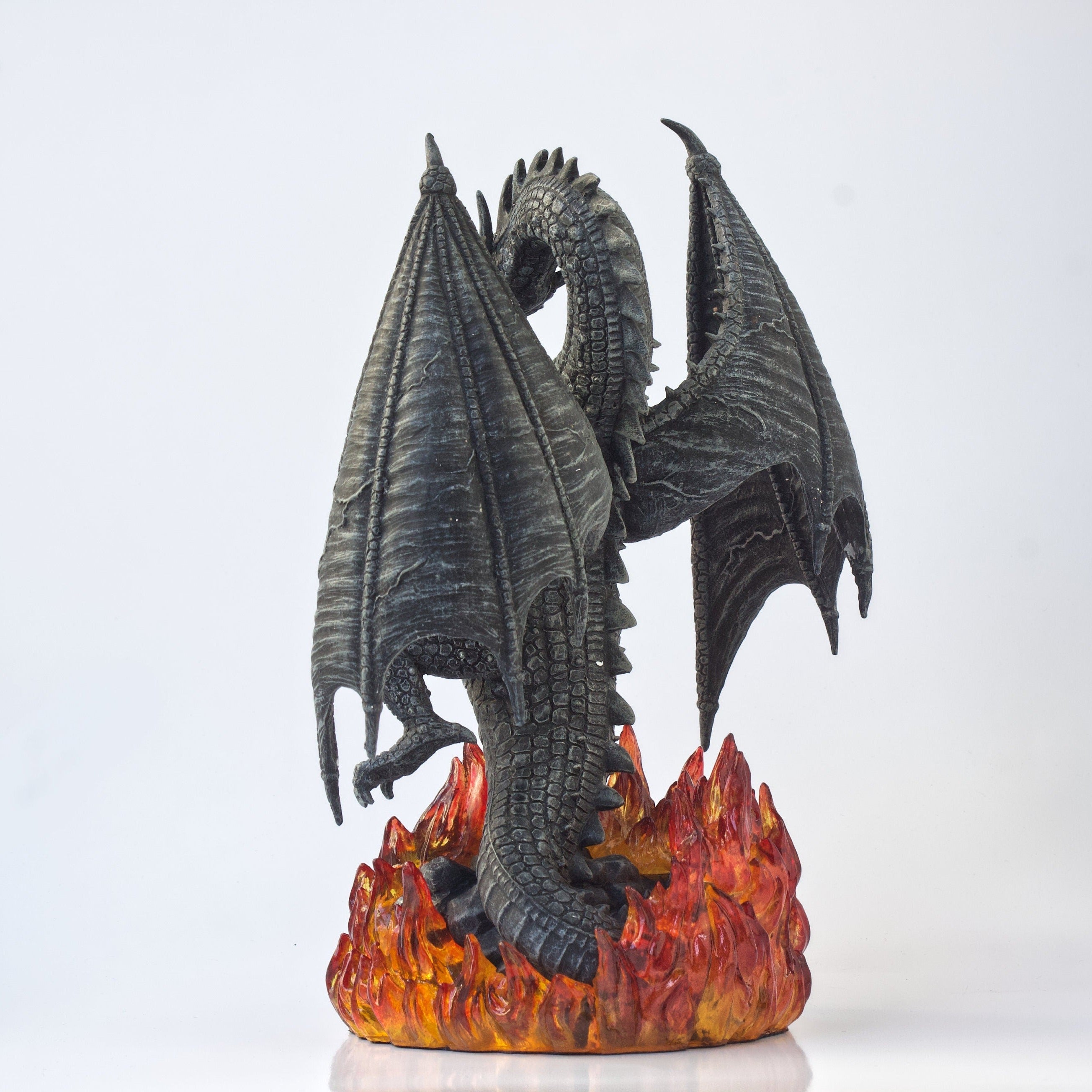 Fire Breathing Dragon Sculpture. Fantasy Dragon Figurine