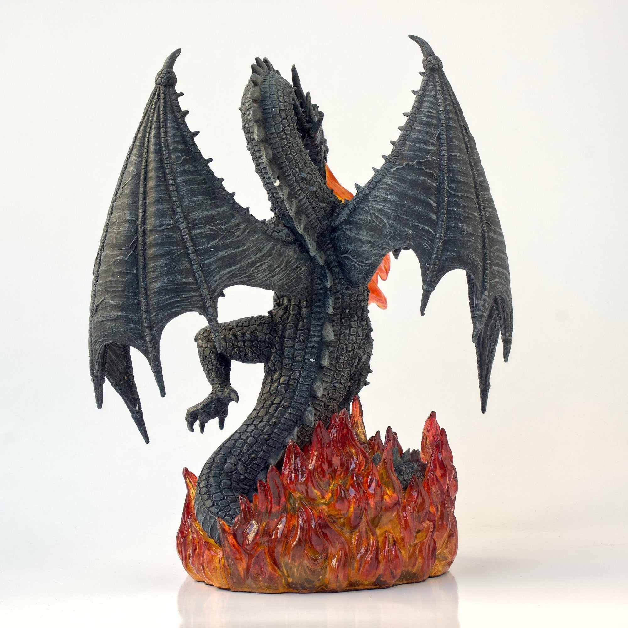 Fire Breathing Dragon Sculpture. Fantasy Dragon Figurine
