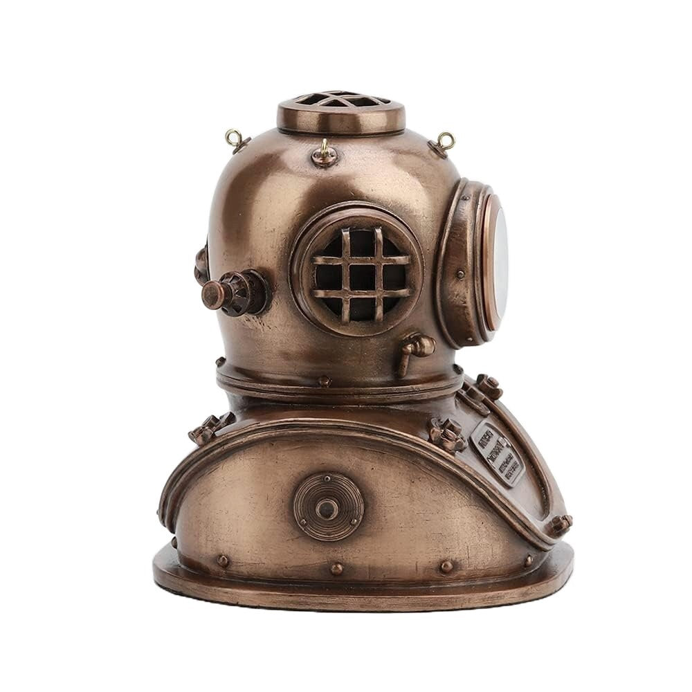Steampunk Diving Helmet Tabletop Clock: Veronese Design