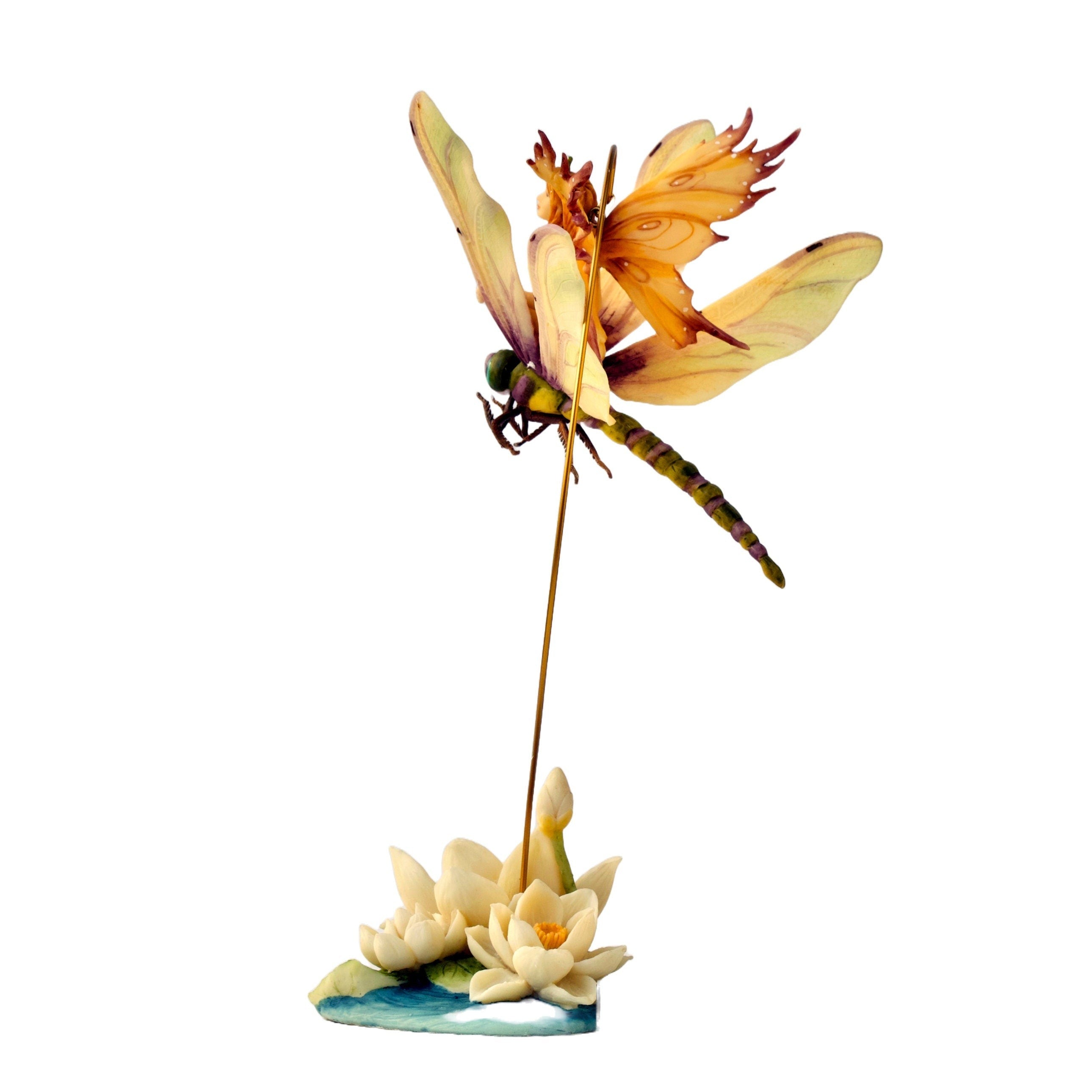 Calla Fairy on Dragonfly Figurine