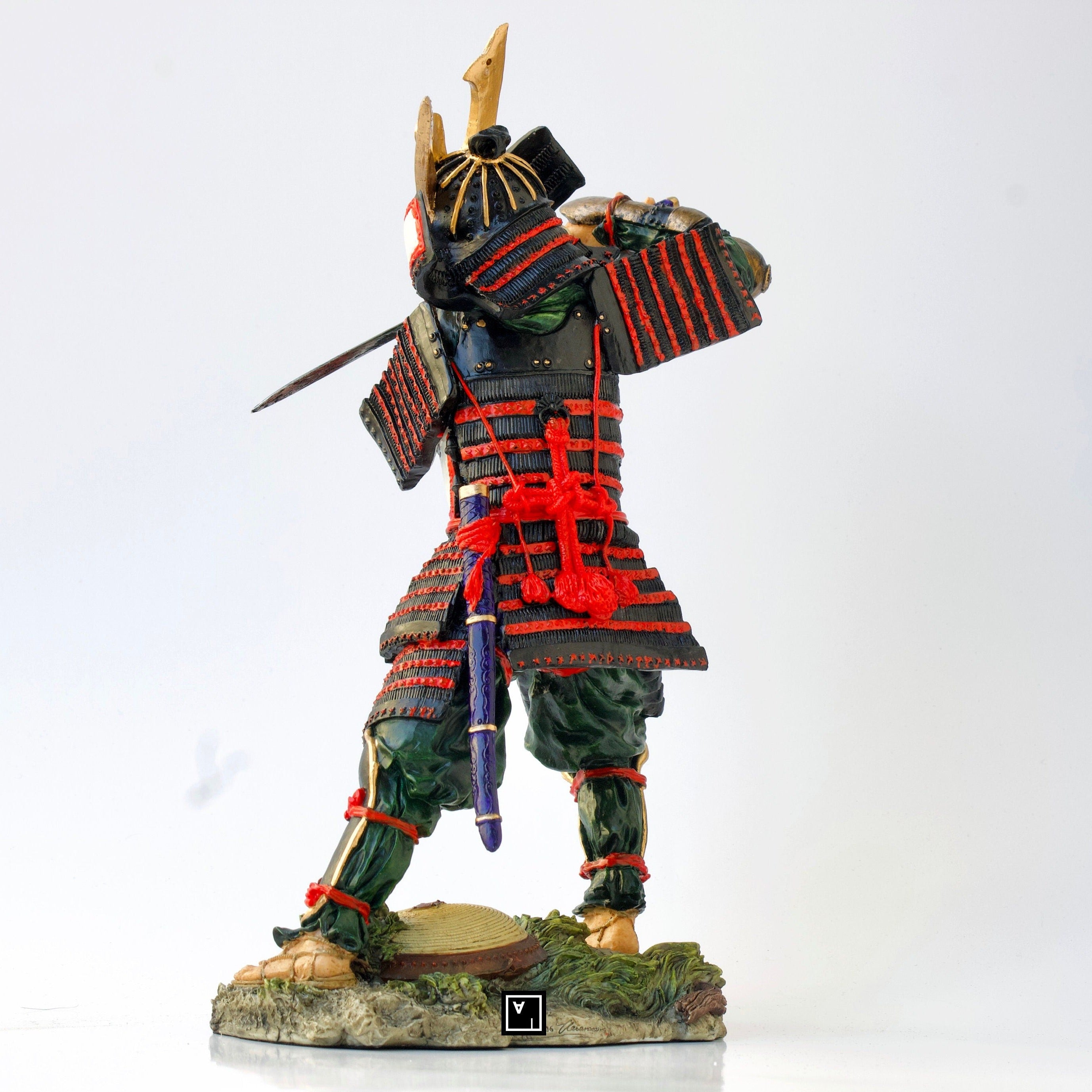 9.44 inches Samurai with sword Statue