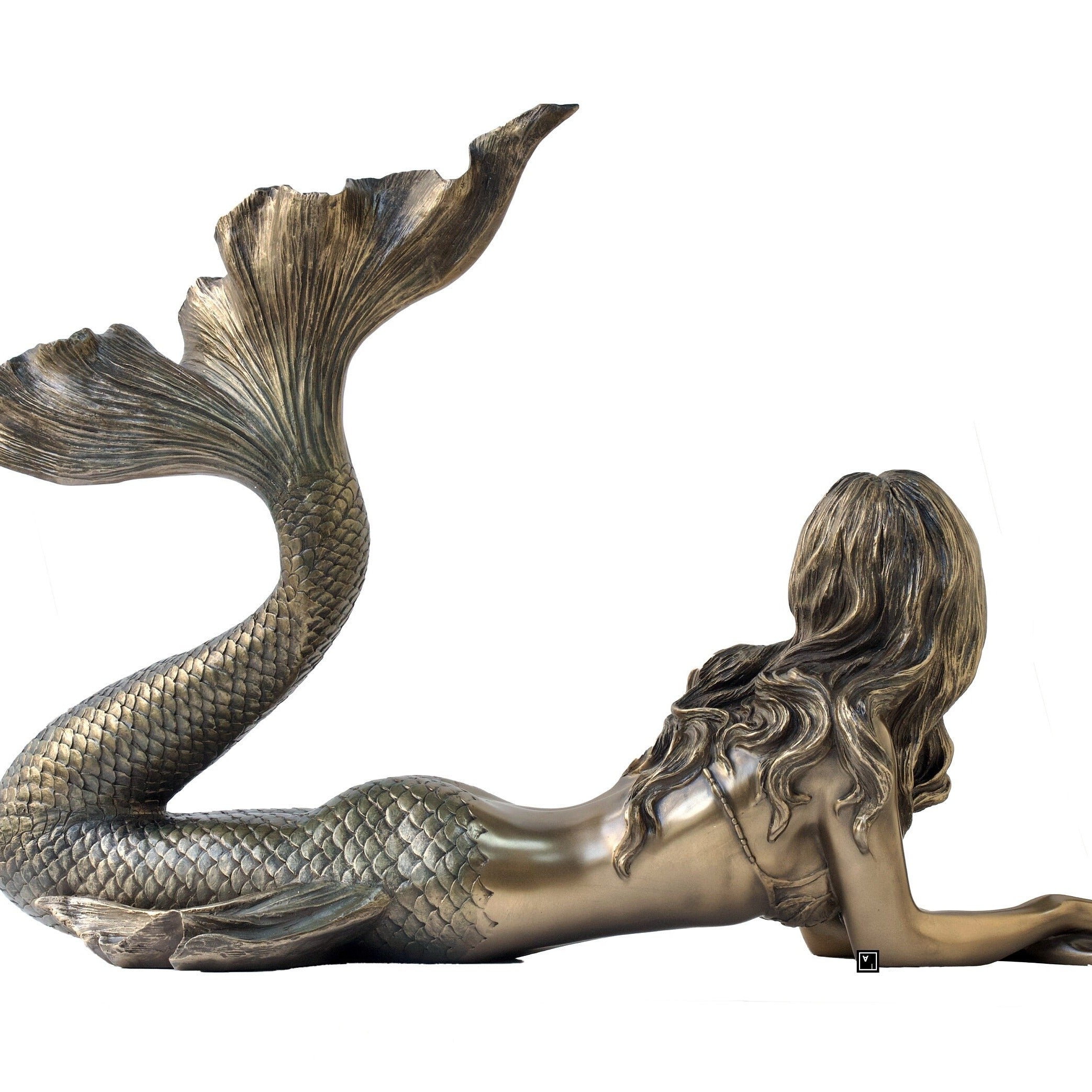 Large Lying Mermaid Statue