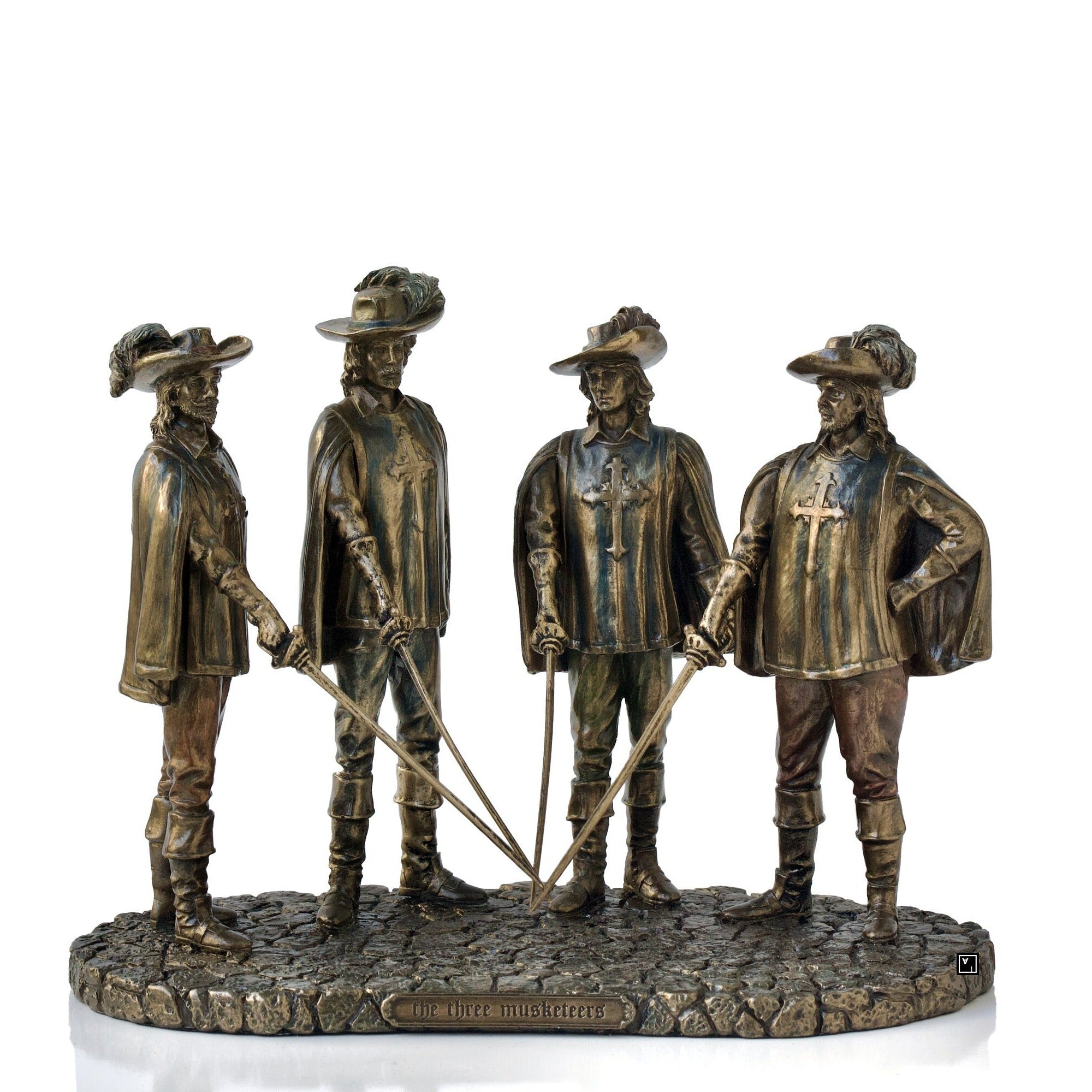 The three Musketeers Statue Figurine. Les Trois Mousquetaires Statue.Alexandre Dumas.Athos, Porthos and Aramis