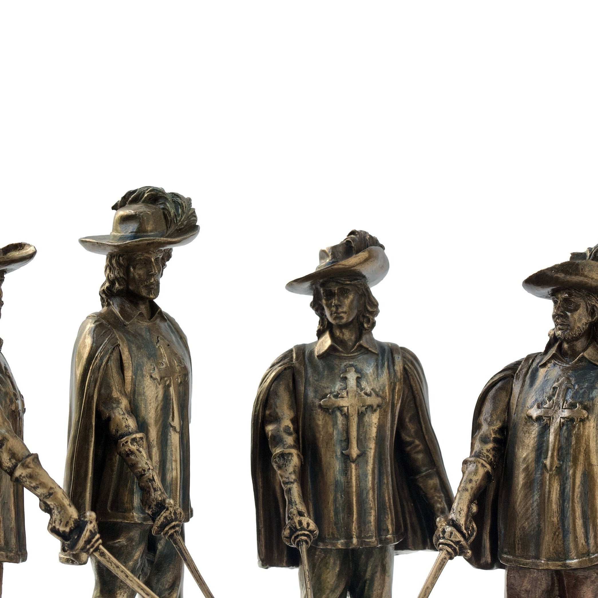 The three Musketeers Statue Figurine. Les Trois Mousquetaires Statue.Alexandre Dumas.Athos, Porthos and Aramis