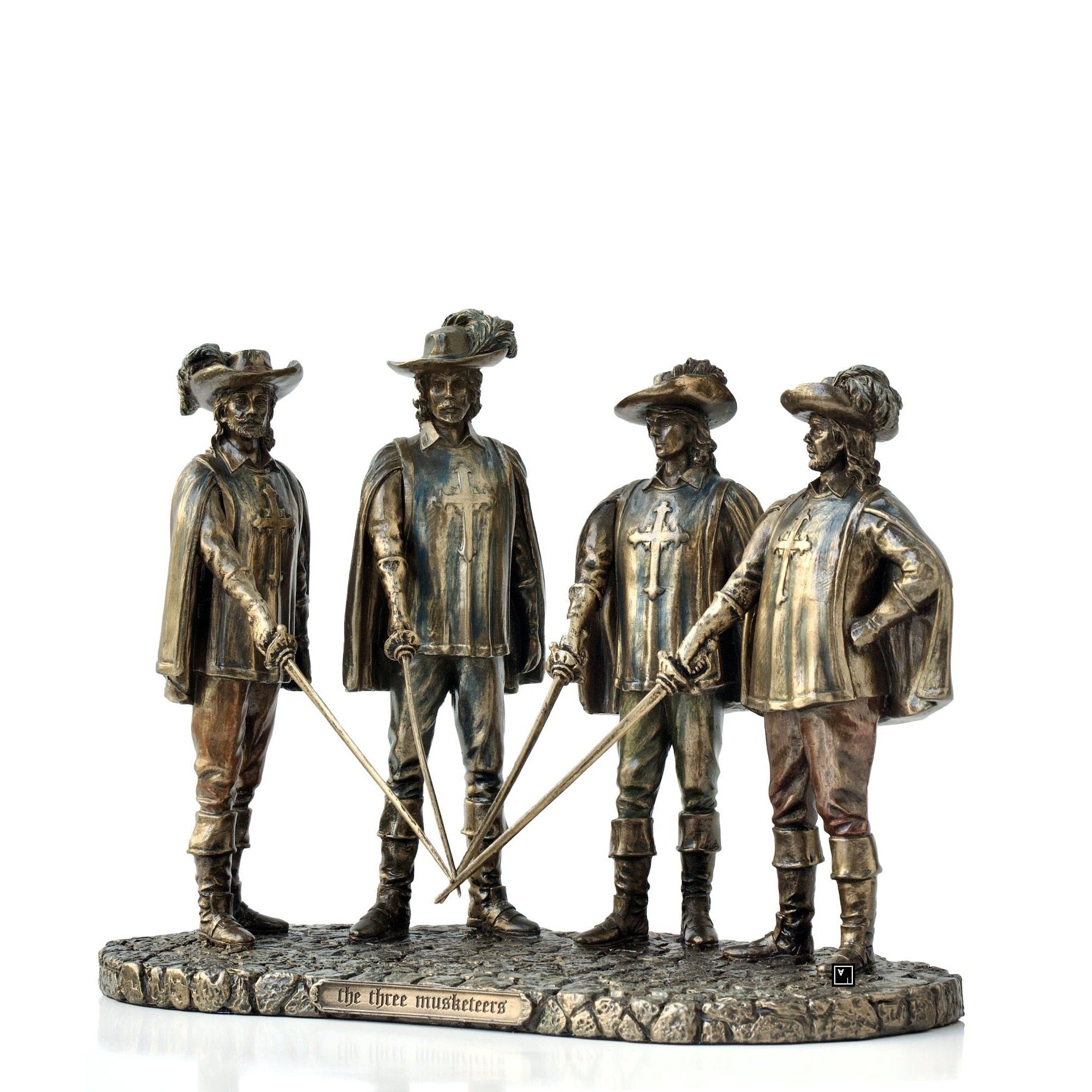 The three Musketeers Statue Figurine. Les Trois Mousquetaires Statue.Alexandre Dumas.Athos, Porthos and Aramis