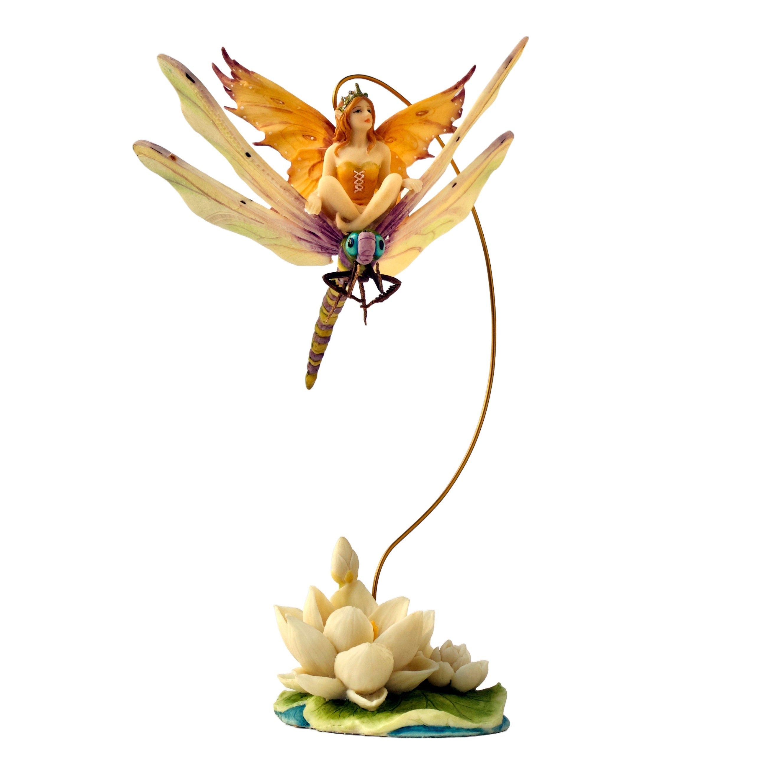 Calla Fairy on Dragonfly Figurine