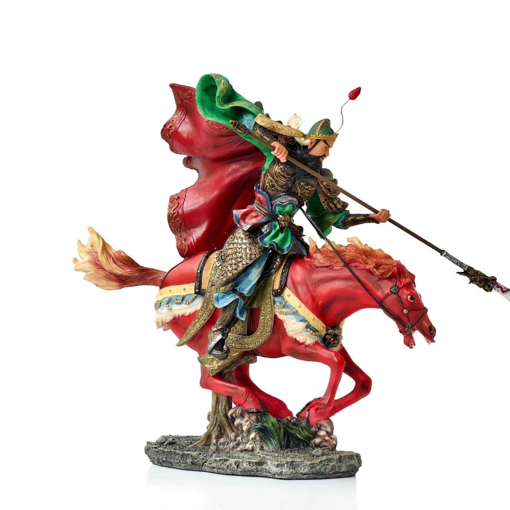 Guan Yu Cold Cast Resin Statue: Romance of The Three Kingdoms Decor