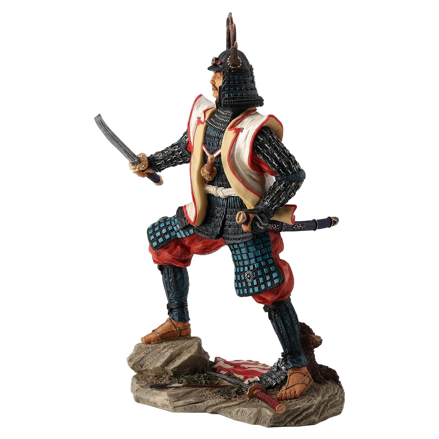 Honda Tadakatsu Japanese Samurai Statue with wooden Kabuto