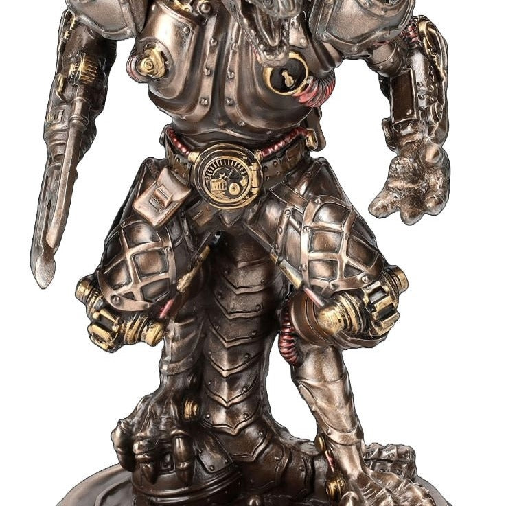 Steampunk Mechanical Golem Warforged Statue