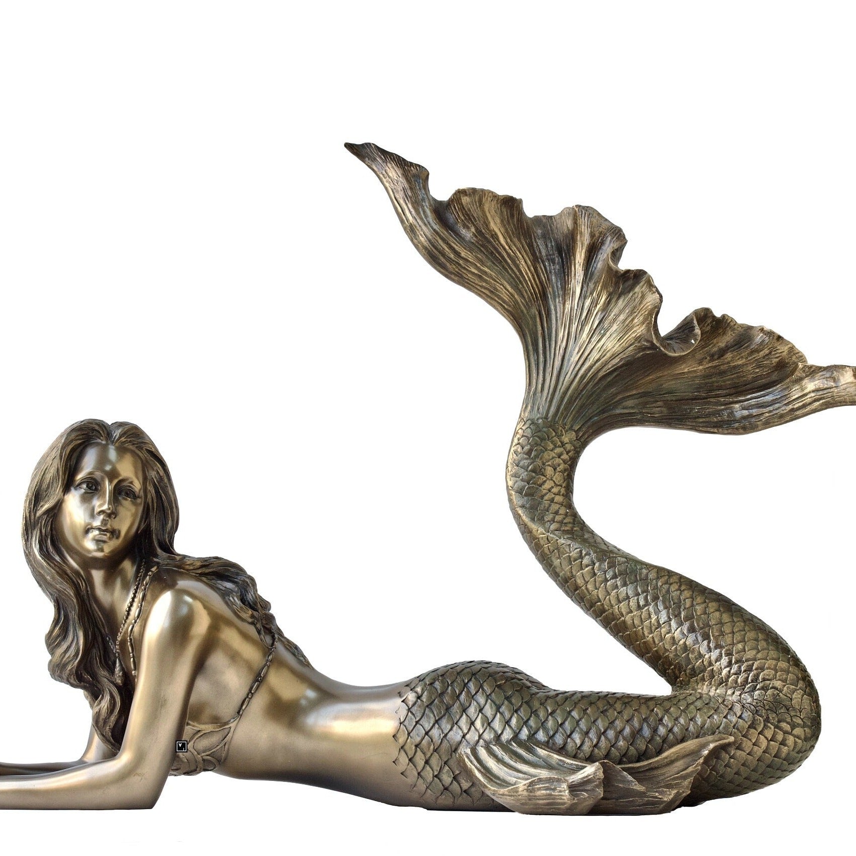 Large Lying Mermaid Statue