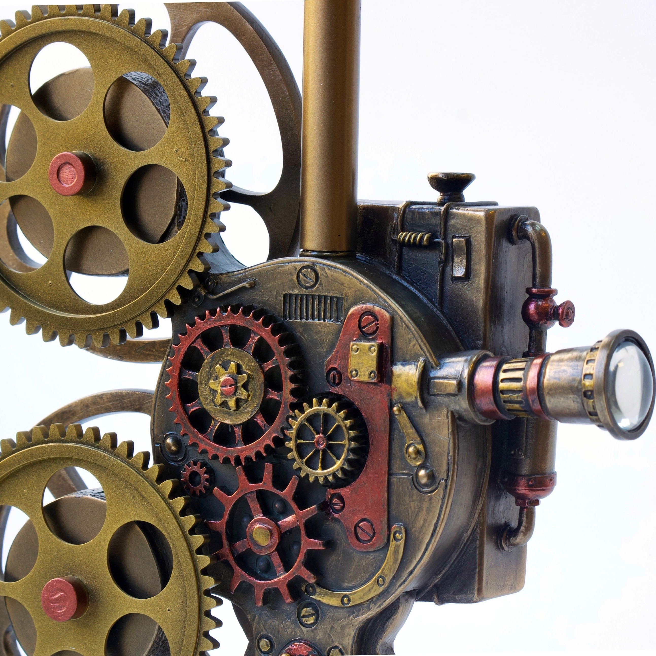 Steampunk Movie Projector Lamp: Retro Camera Style