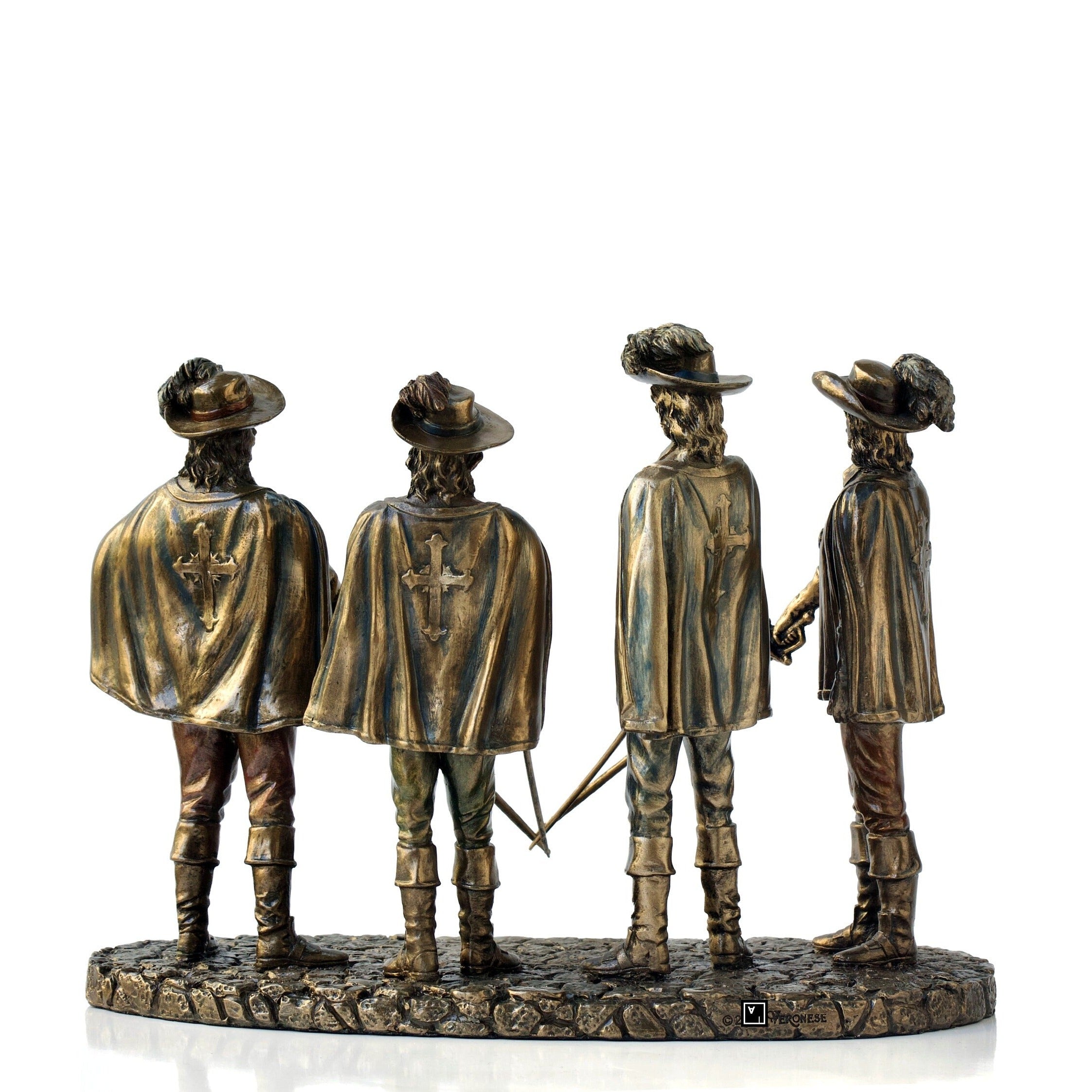 The three Musketeers Statue Figurine. Les Trois Mousquetaires Statue.Alexandre Dumas.Athos, Porthos and Aramis