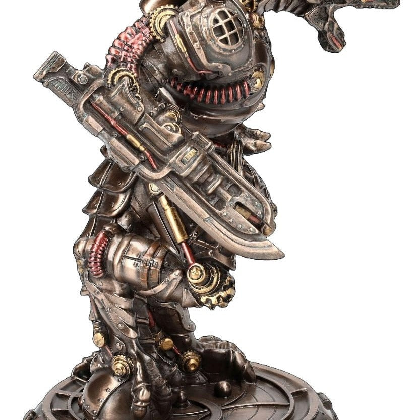 Steampunk Mechanical Golem Warforged Statue