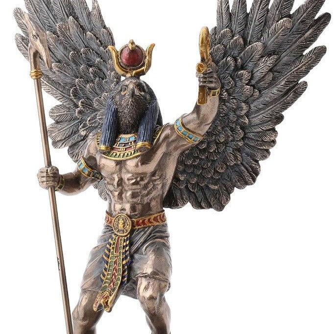 Cold Cast Bronze Egyptian Sun God Ra Statue