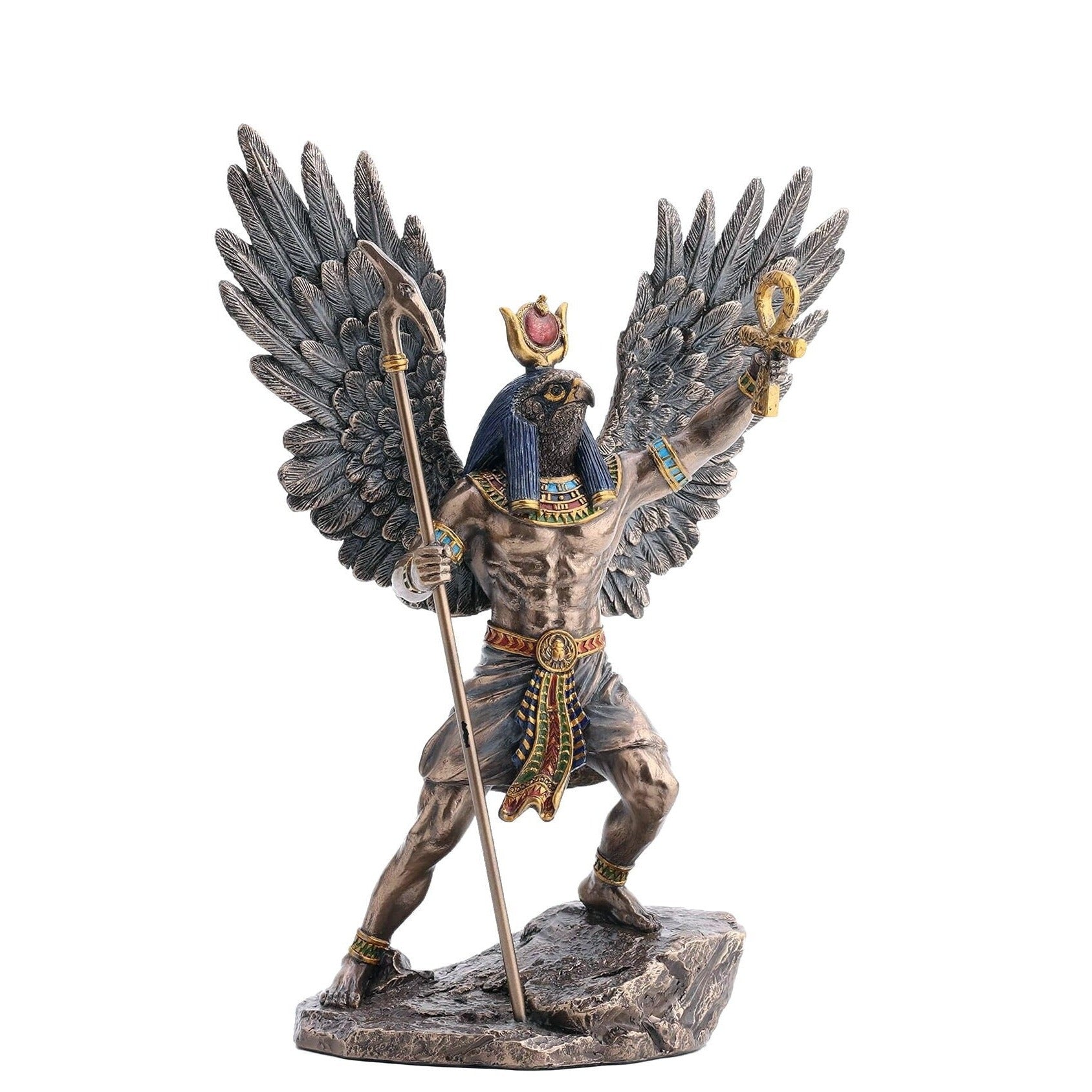 Cold Cast Bronze Egyptian Sun God Ra Statue