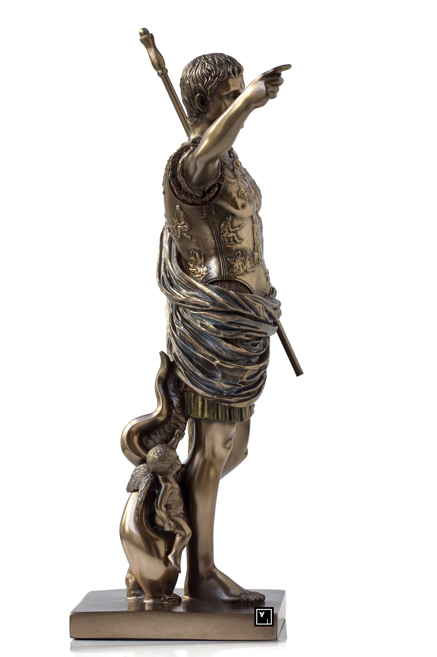 Augustus of Prima Porta Statue: Cold Cast Bronze Figurine