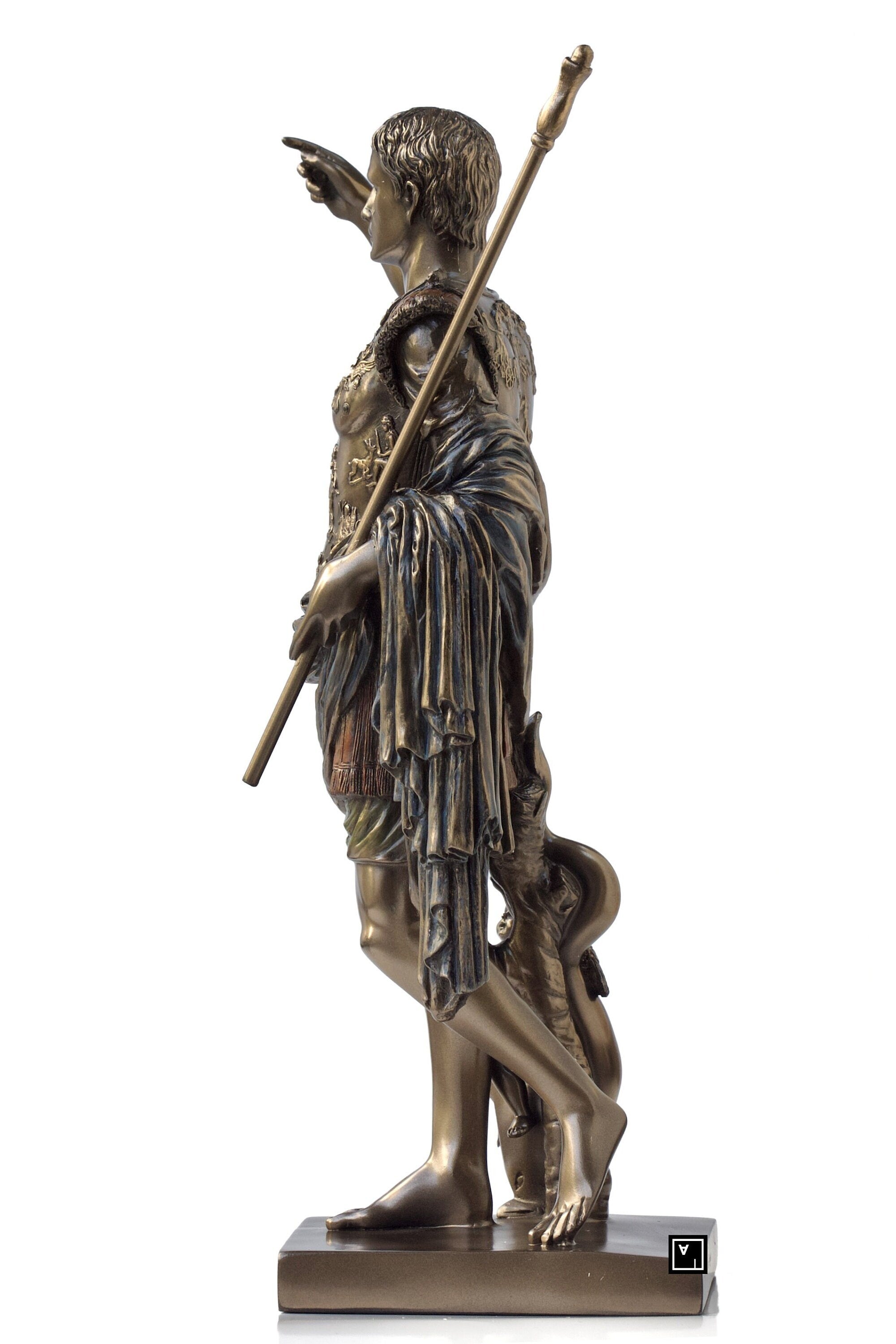 Augustus of Prima Porta Statue: Cold Cast Bronze Figurine